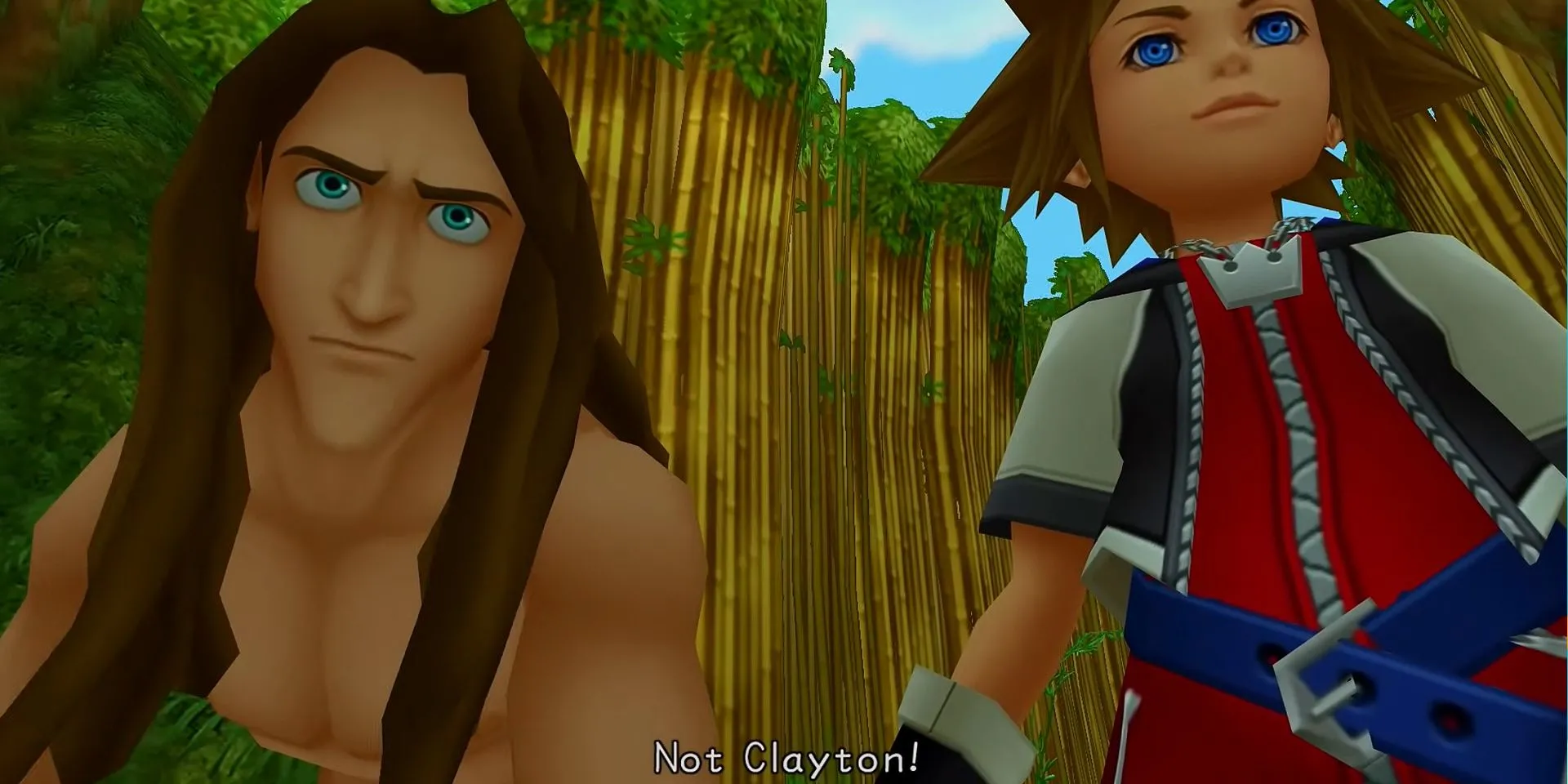 Ảnh chụp màn hình thế giới Rừng Sâu với Tarzan trong Kingdom Hearts 1