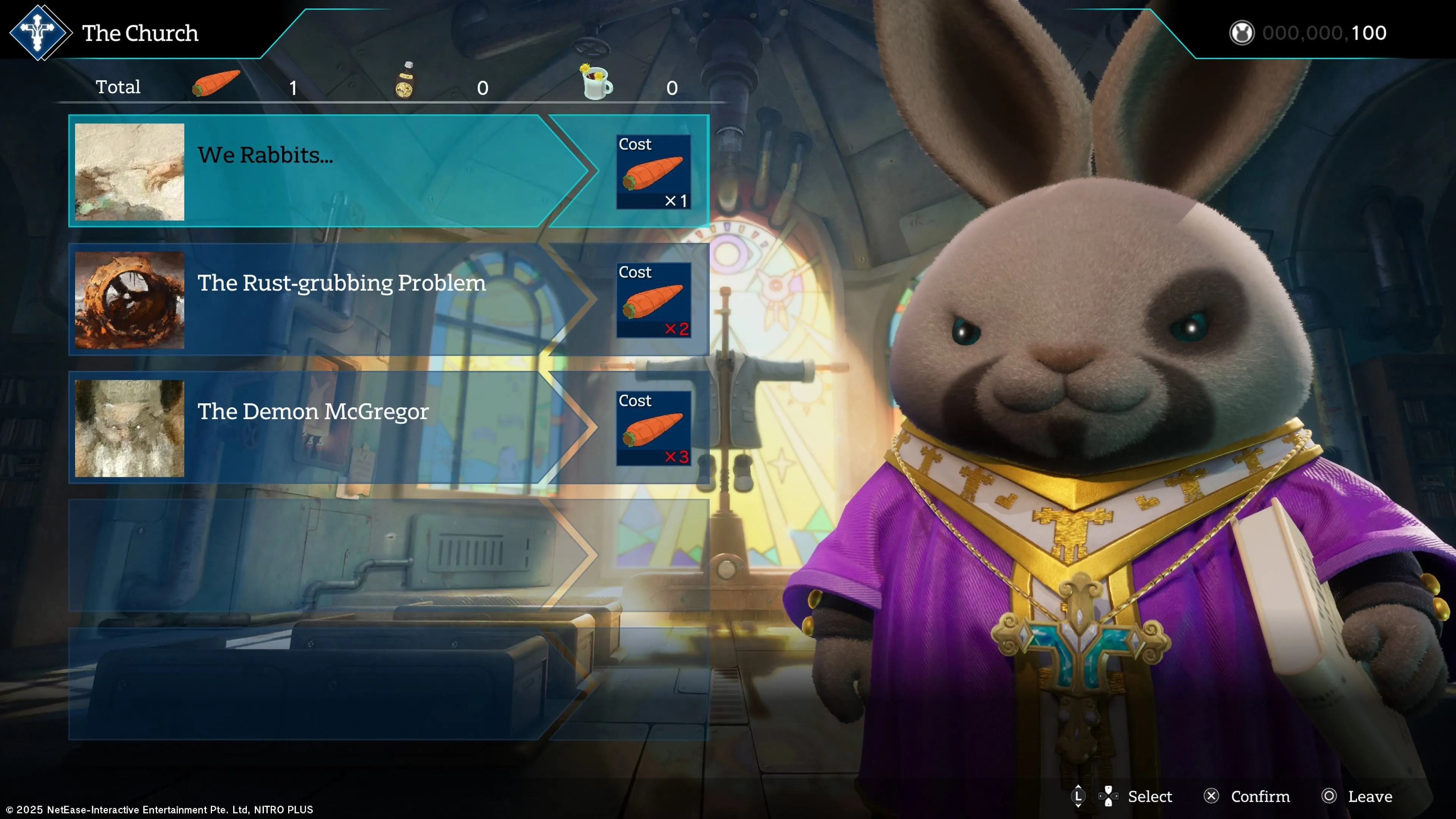 Bên trong nhà thờ kỳ lạ trong game Rusty Rabbit