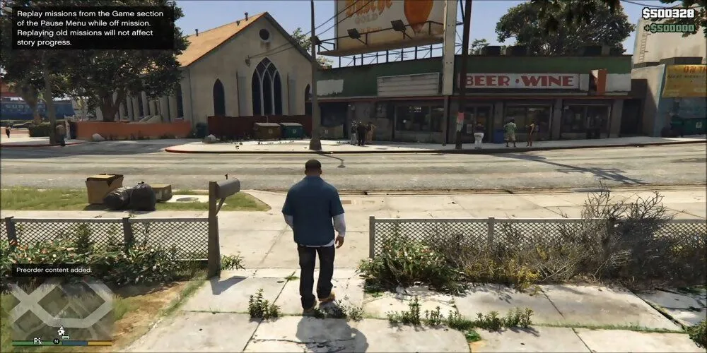 Cảnh gameplay hỗn loạn trong Grand Theft Auto V.