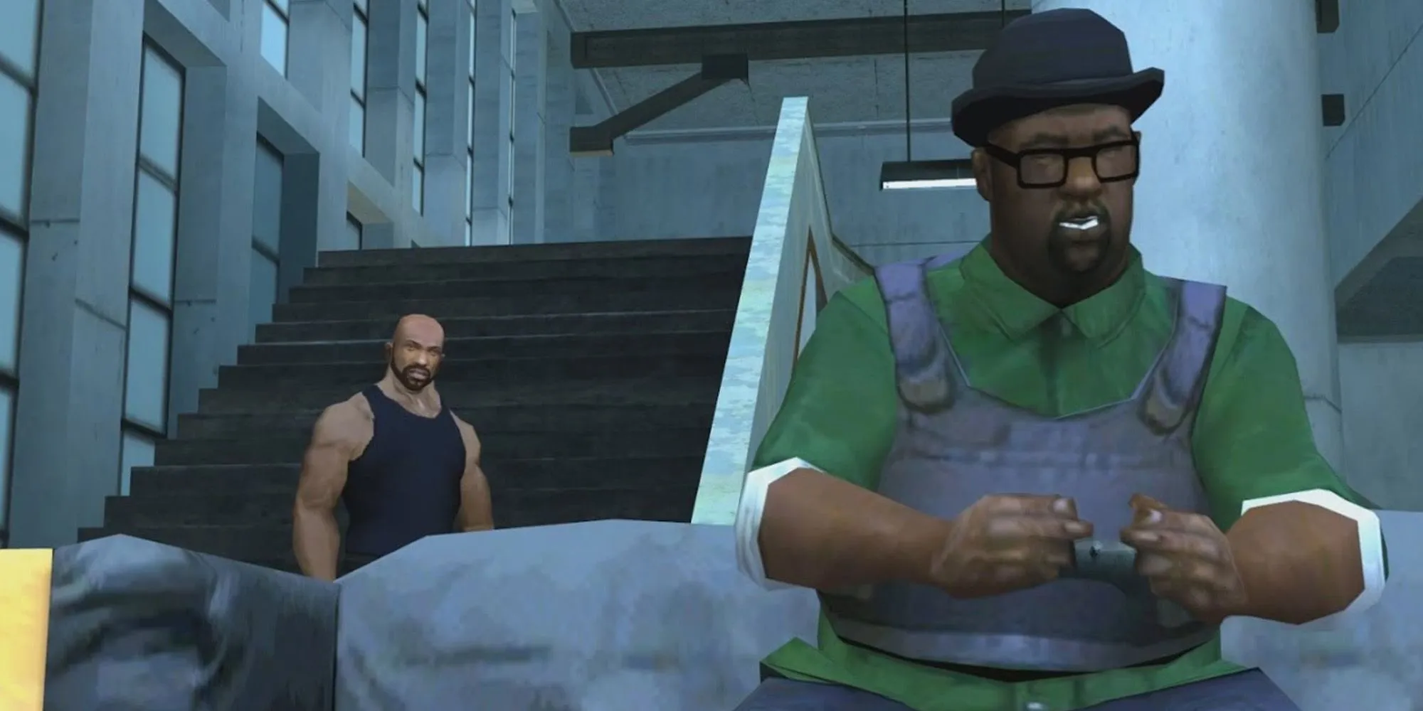 CJ đuổi theo xe cứu hỏa của Tenpenny trong nhiệm vụ End of the Line GTA San Andreas