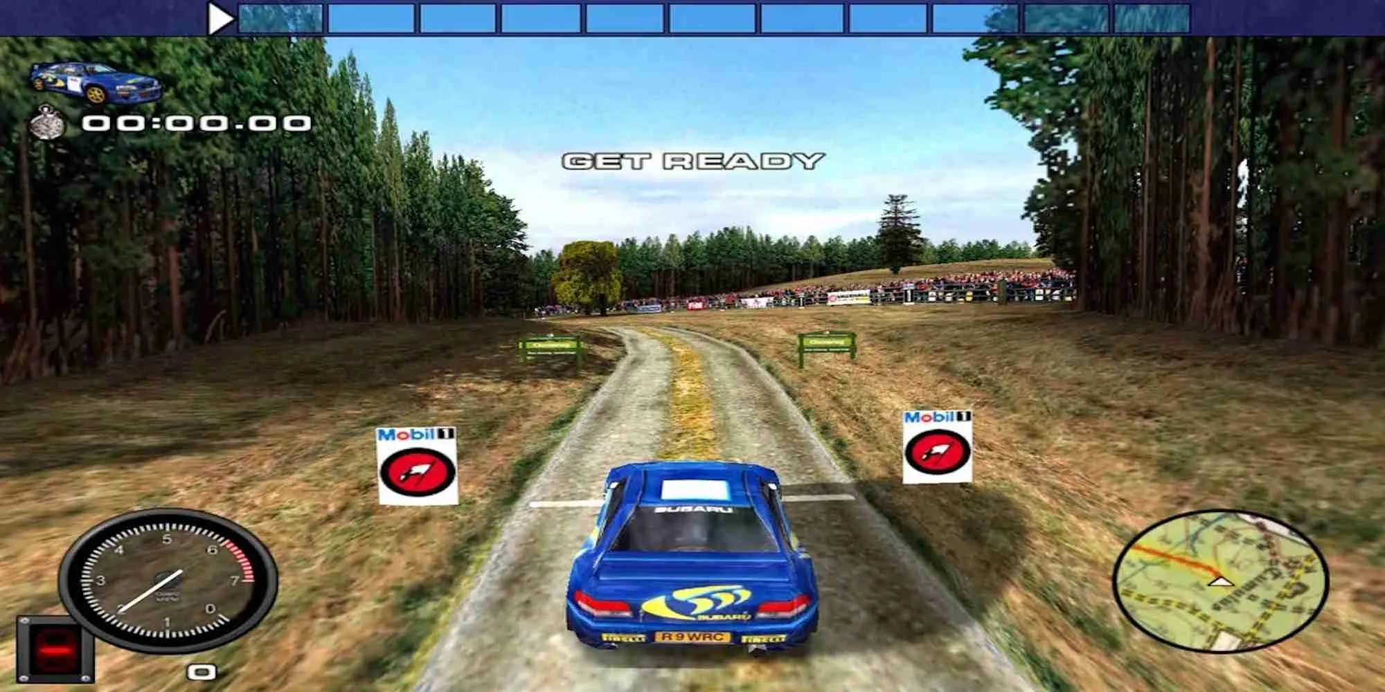 Đồ họa xe trong game đua xe địa hình Mobil 1 Rally Championship PS1