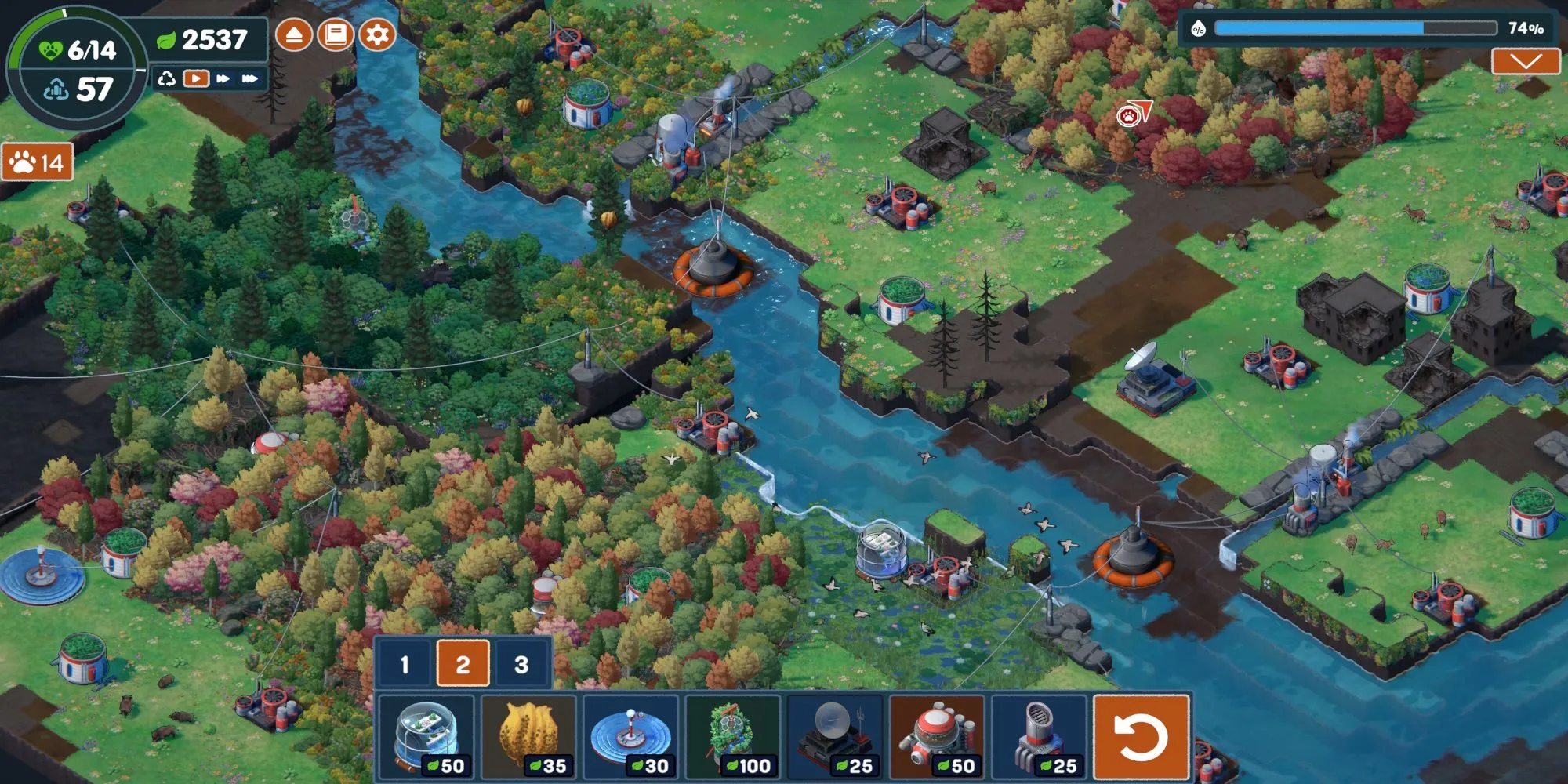 Gameplay Terra Nil từ Steam