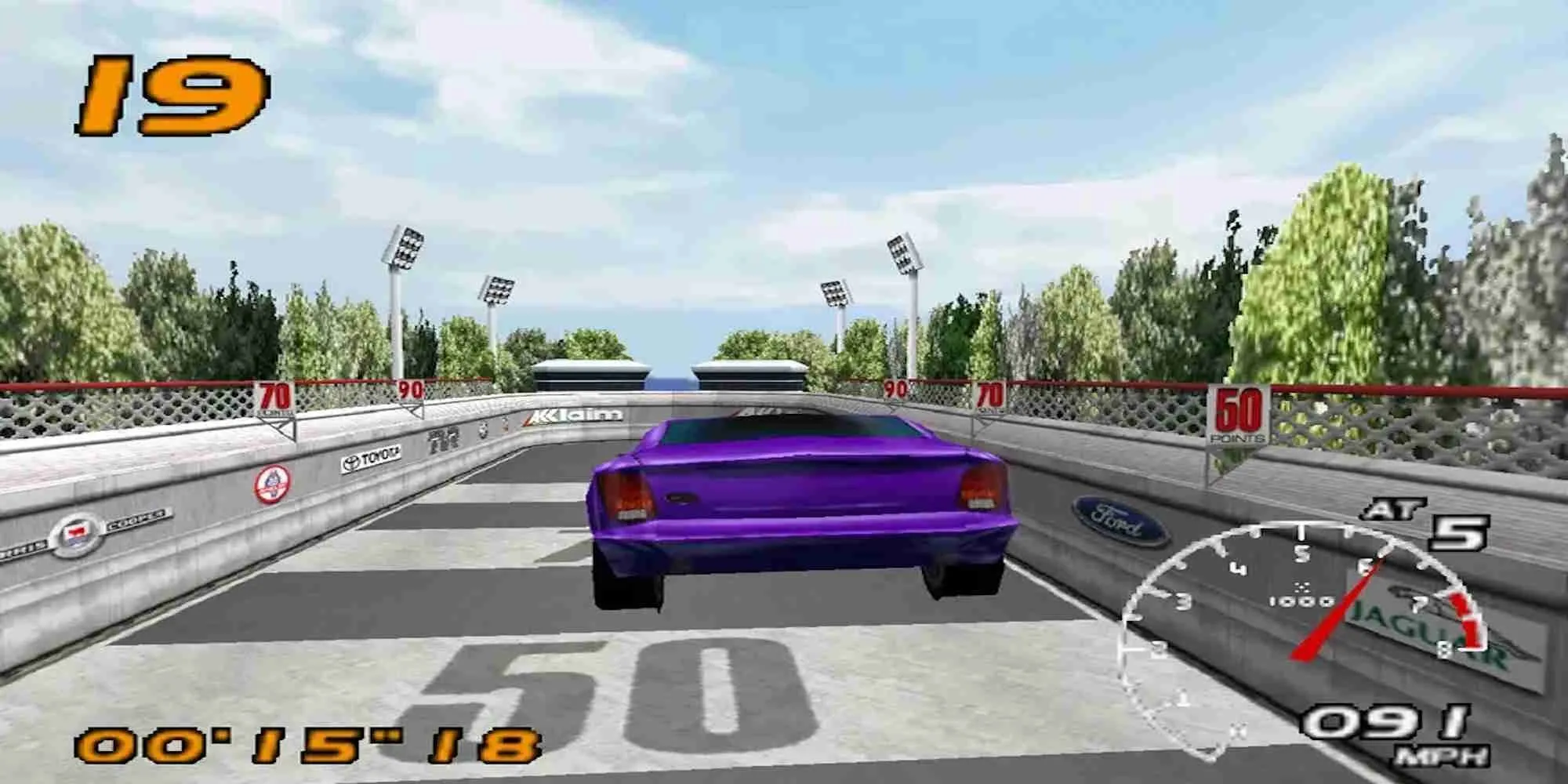 Gameplay và xe hơi có bản quyền trong game đua xe Vanishing Point PS1