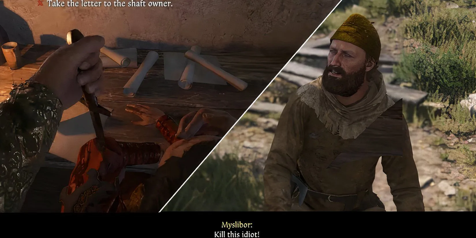 Henry ám sát Markold trong nhiệm vụ Post Scriptum Kingdom Come Deliverance 2