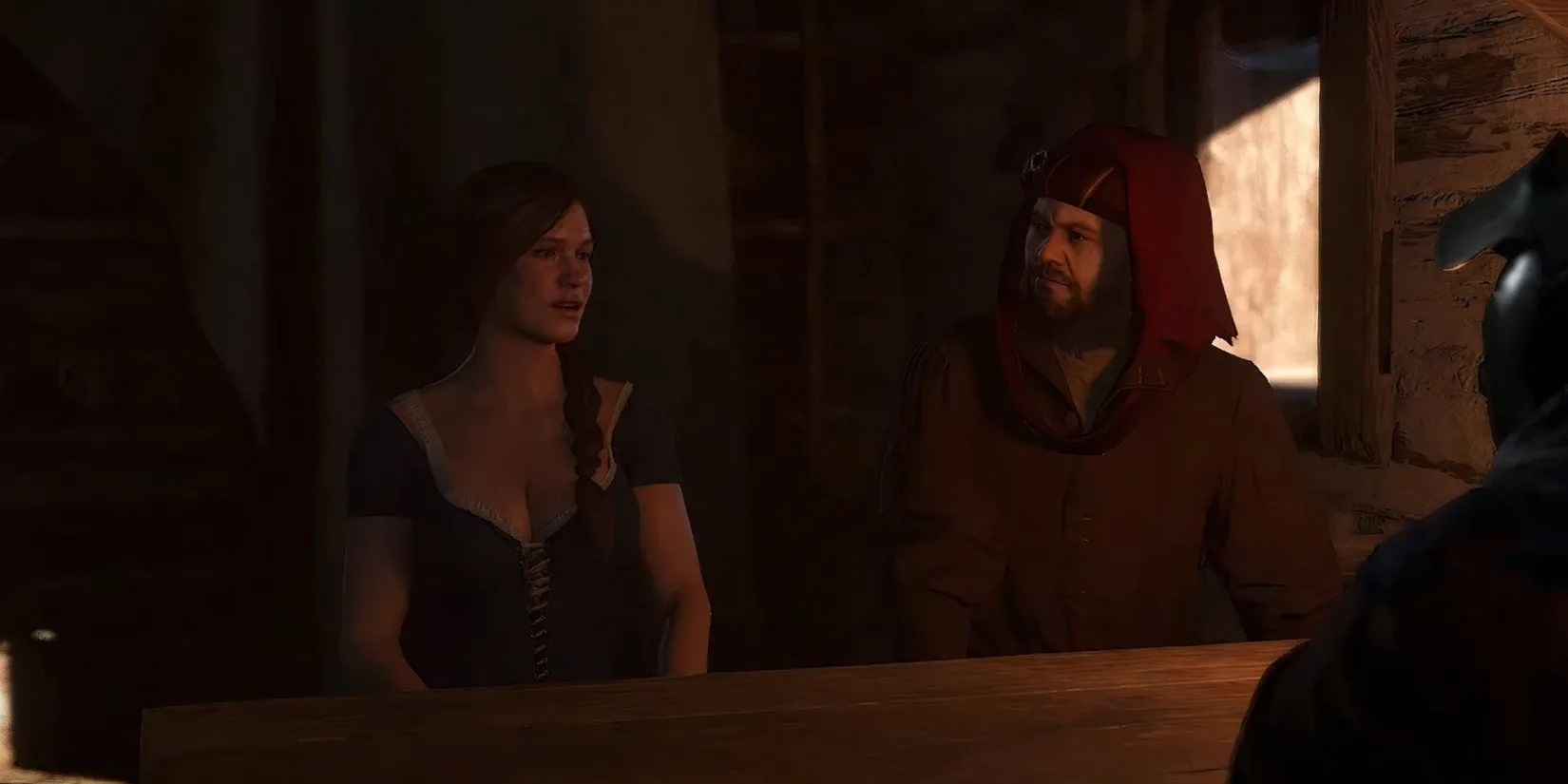 Katherine và Lumir tranh luận về nghi phạm trong nhiệm vụ The Fifth Commandment của Kingdom Come Deliverance 2