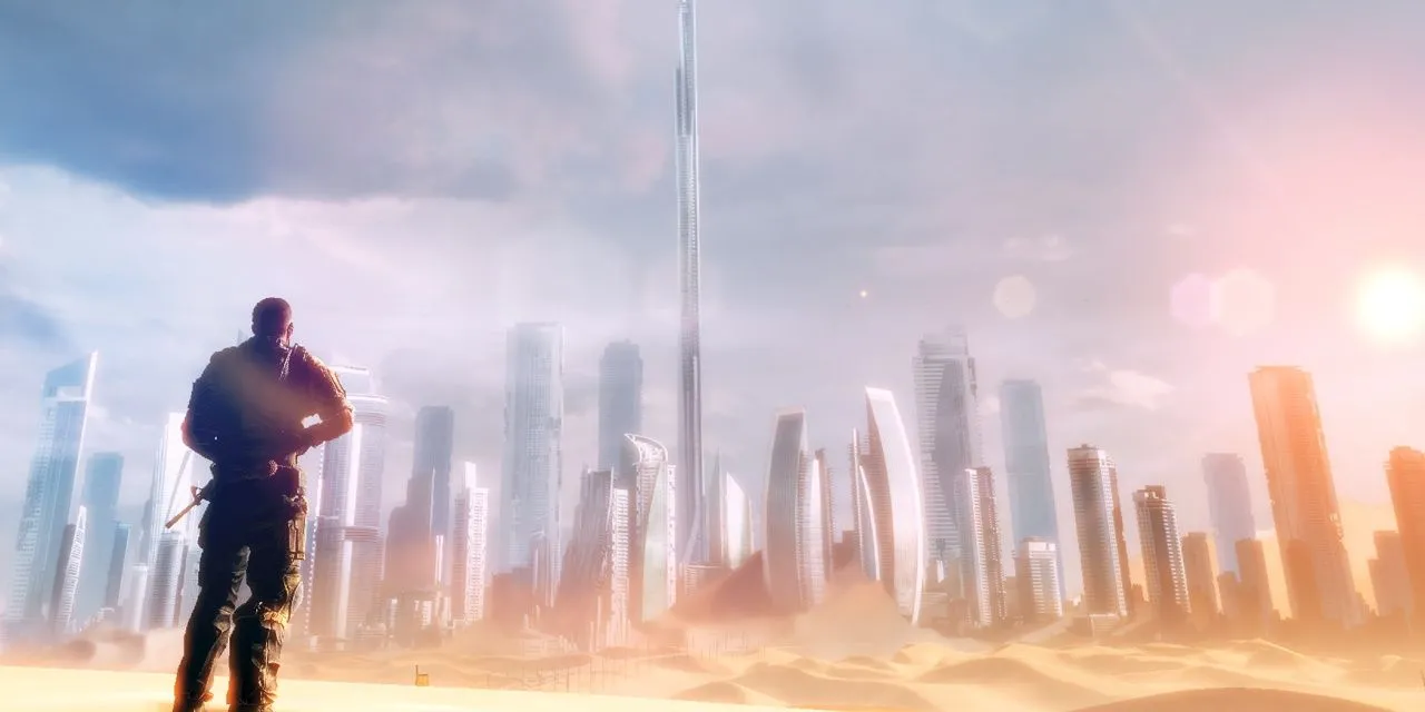 Khung cảnh Dubai hoang tàn sau bão cát trong game bắn súng Spec Ops The Line