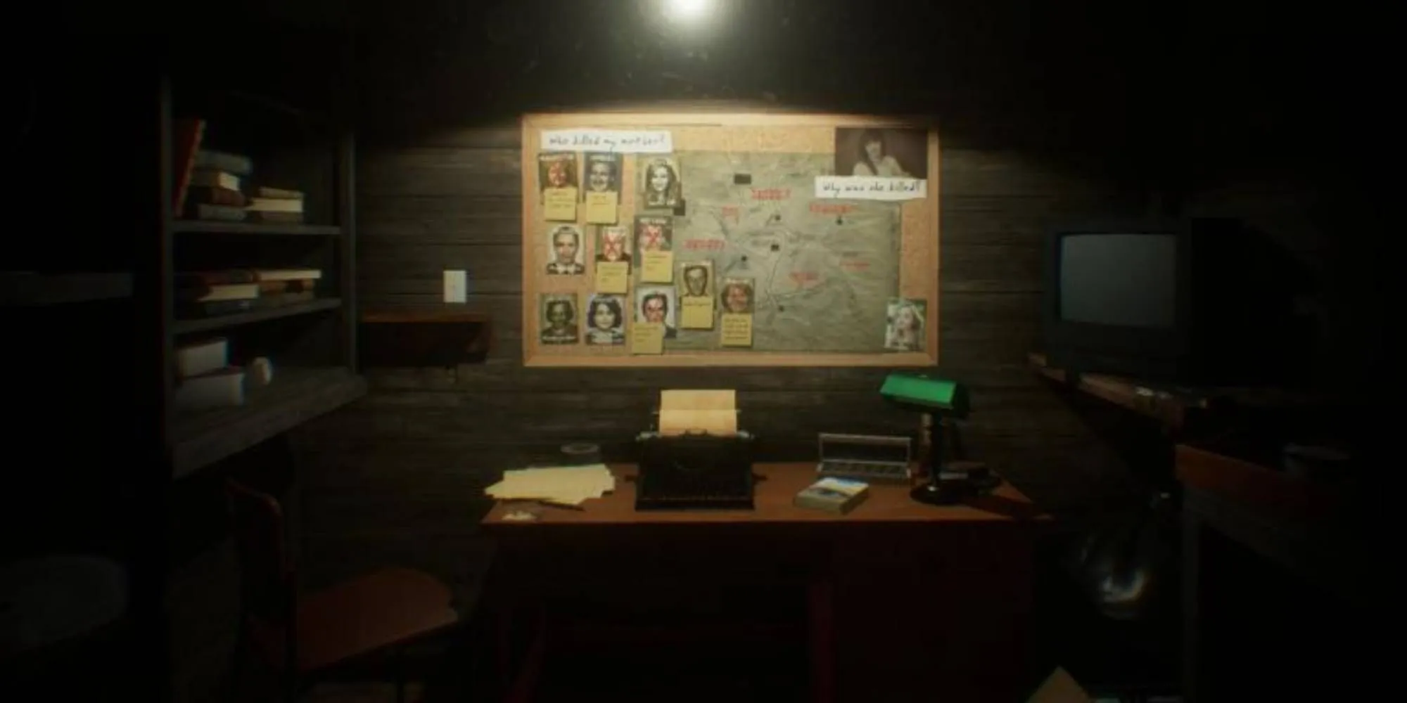 Khung cảnh thị trấn bỏ hoang trong The Painscreek Killings - nơi nhà báo game thủ cần ghi chú mọi manh mối