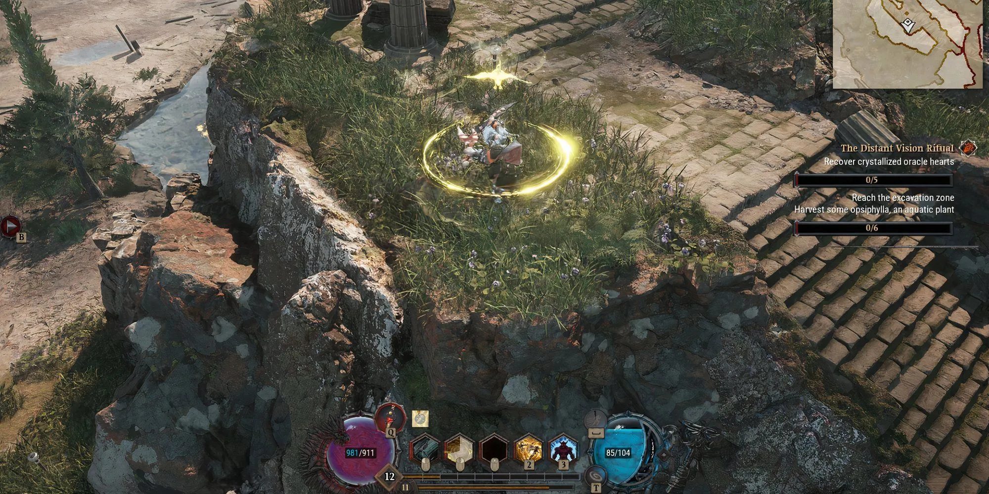 Kỹ năng Whirlwind với hiệu ứng sét nhờ Cộng Sinh trong Dragonkin: The Banished