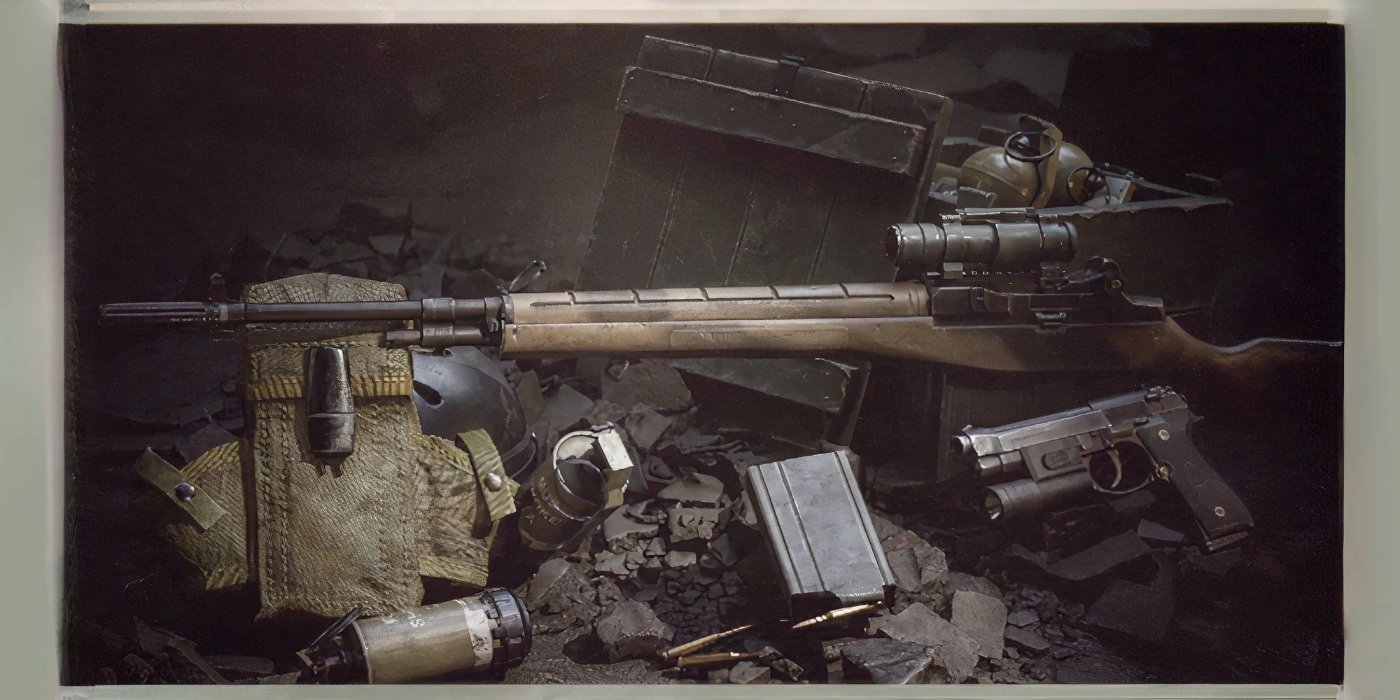 Lính đặc nhiệm ngắm bắn bằng súng M21 trong Delta Force Black Hawk Down