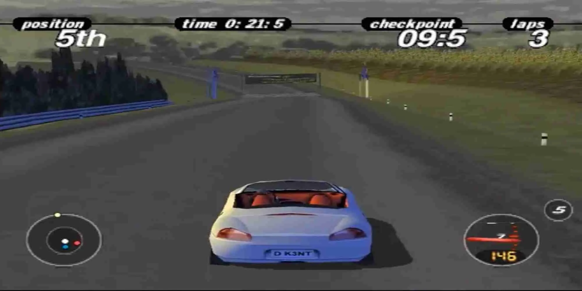Mẫu xe Porsche chi tiết trong game đua xe Porsche Challenge PS1