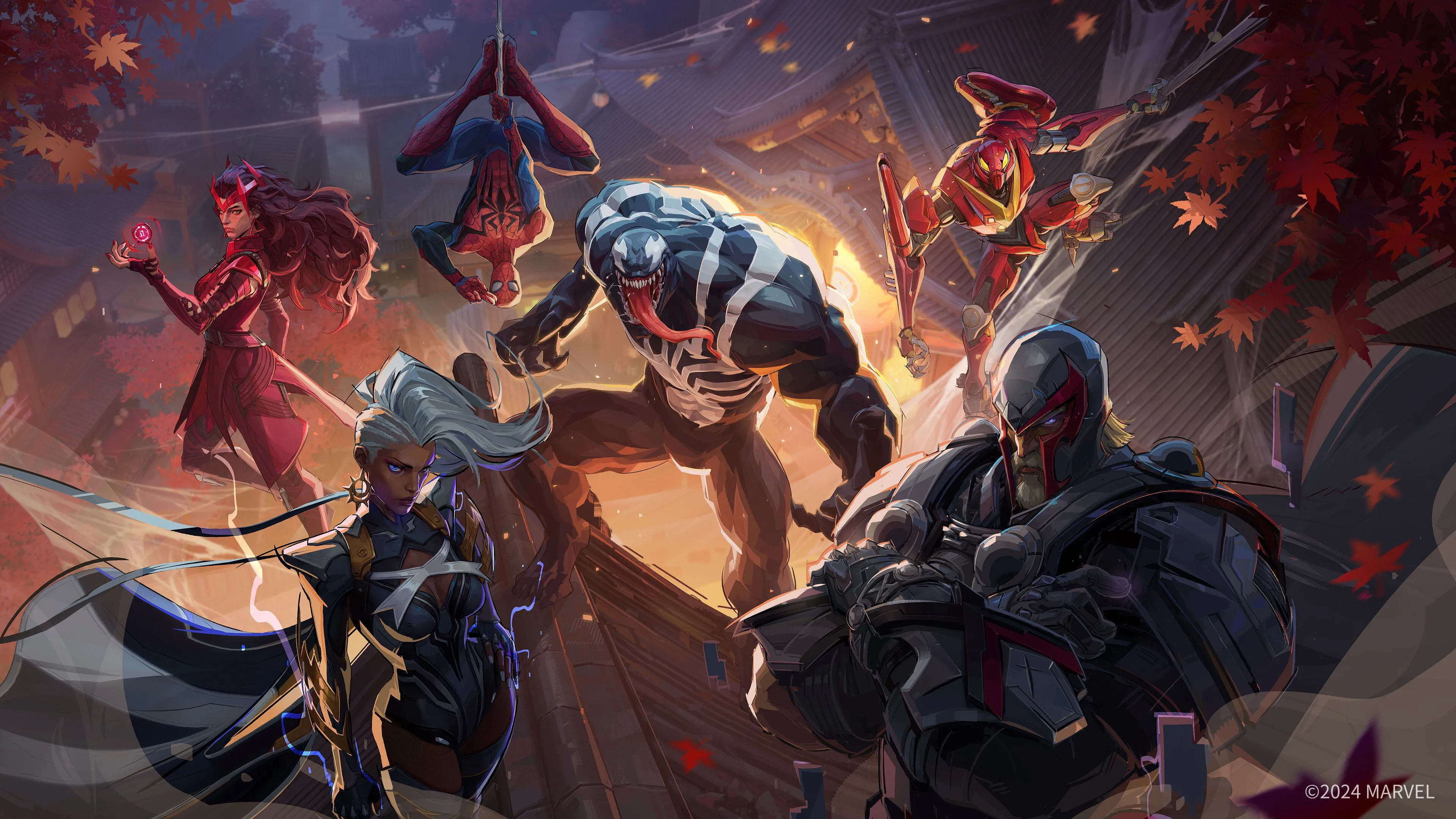 Một trận chiến trong Marvel Rivals với nhiều siêu anh hùng Marvel quen thuộc