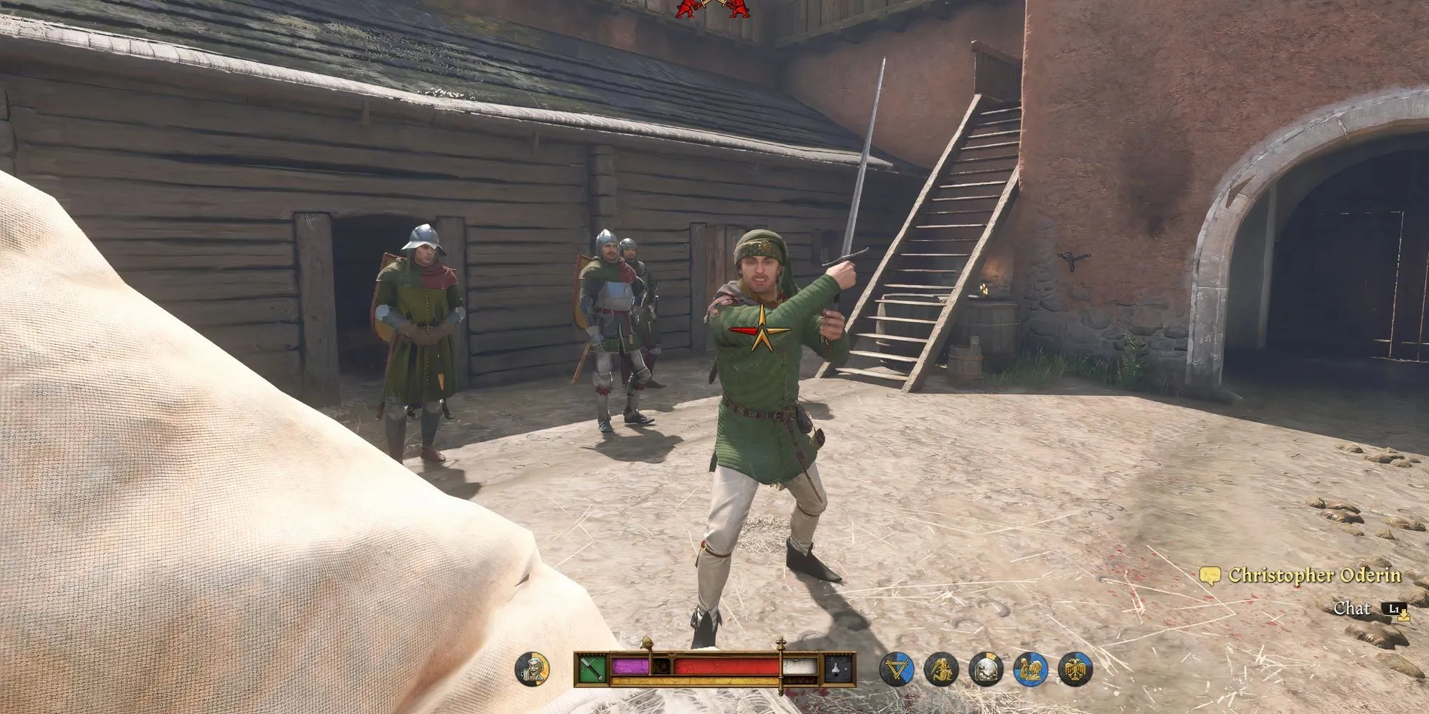 Nhân vật đang đấu kiếm trong Kingdom Come Deliverance 2