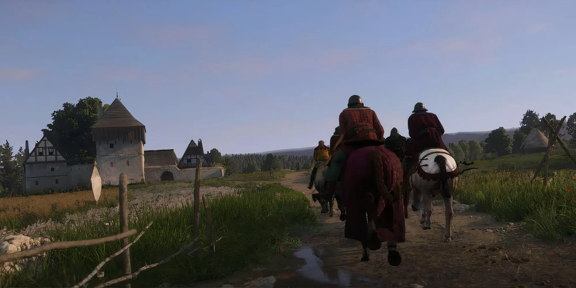 Nhân vật Henry đến dinh thự Semine trong Kingdom Come Deliverance 2