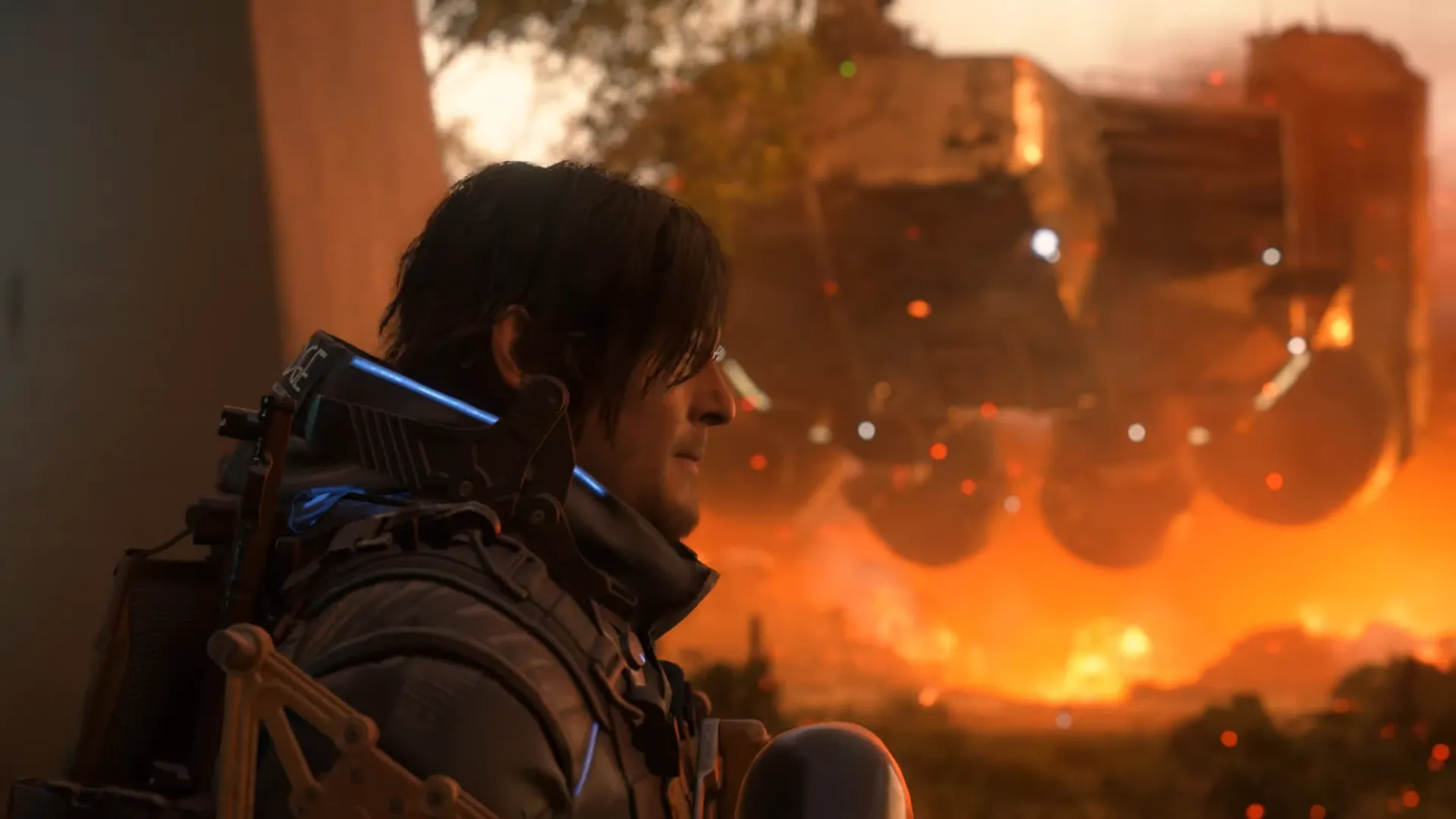 Nhân vật Sam Porter Bridges trong Death Stranding 2 đối mặt với môi trường khắc nghiệt