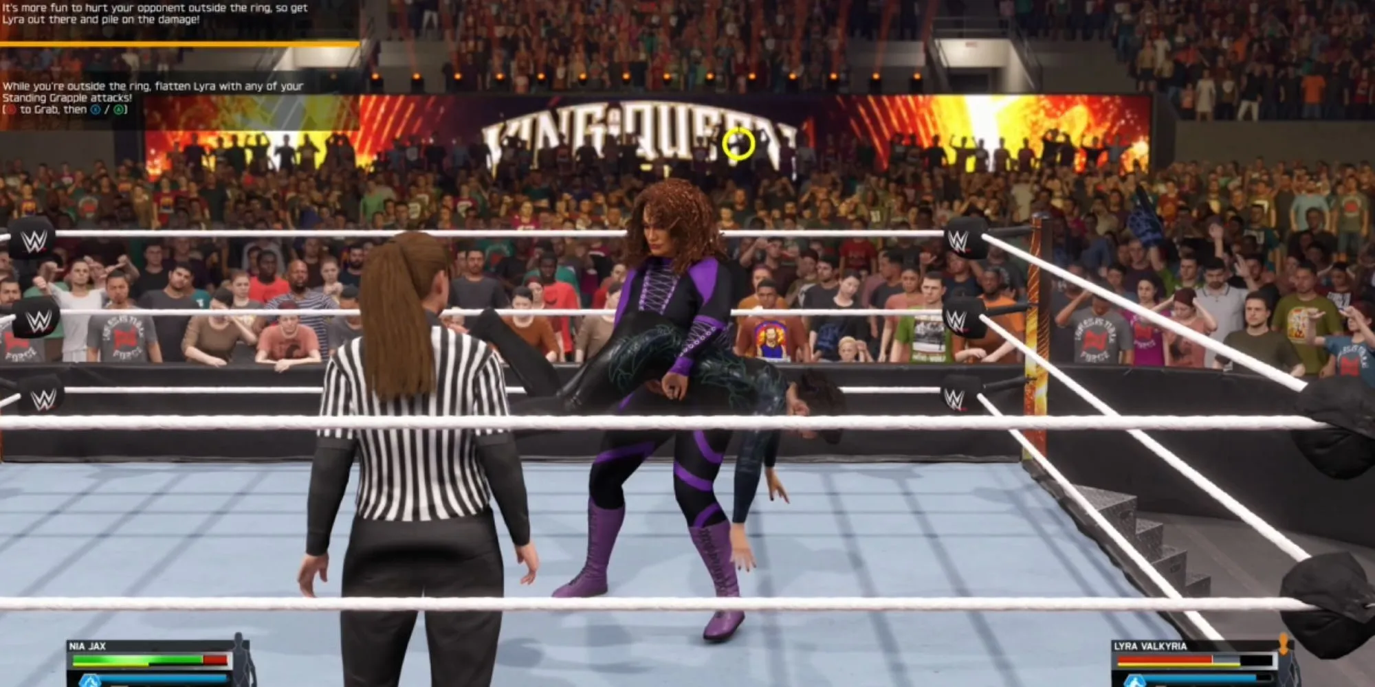 Nia Jax và Lyra Valkyria đối đầu trong game WWE 2K25
