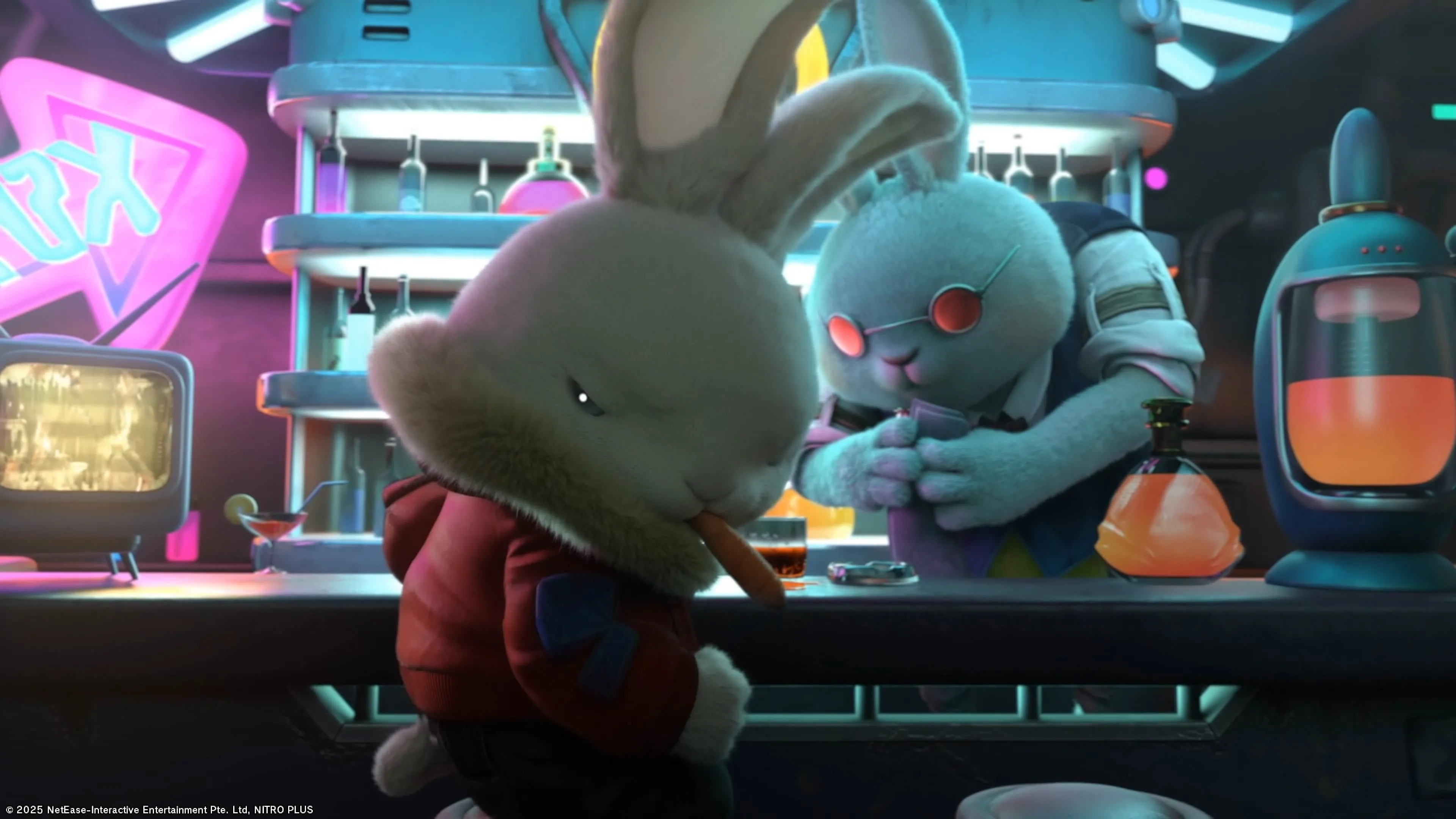 Quán bar trong thị trấn thỏ, nơi nhận nhiệm vụ phụ trong Rusty Rabbit