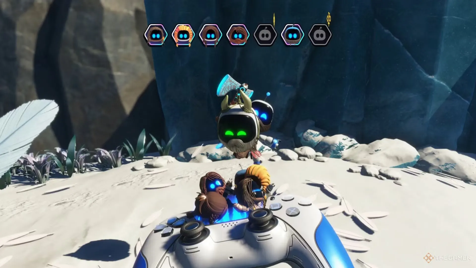 Robot Astro Bot phiên bản Kratos (Bot of War) xuất hiện trong game Astro Bot