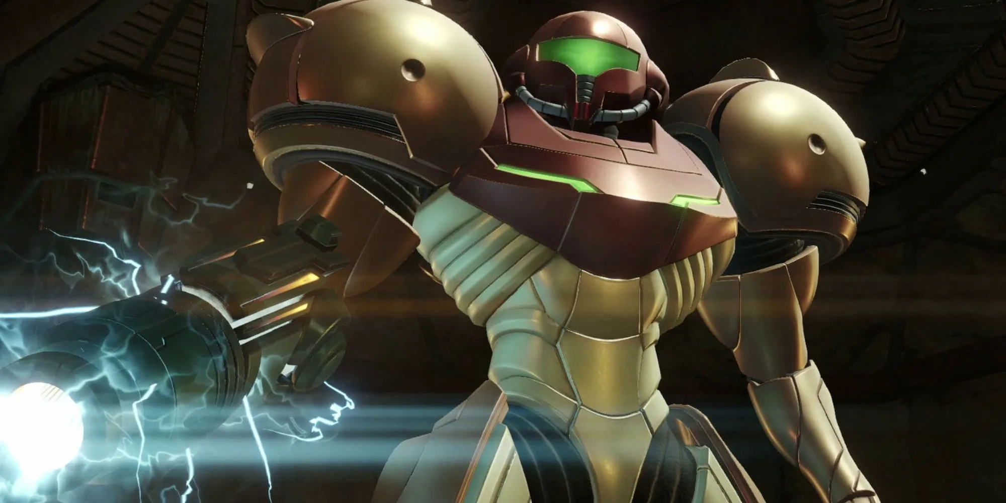 Samus Aran trong Metroid Prime Remastered khám phá hành lang, cần ghi chú bản đồ