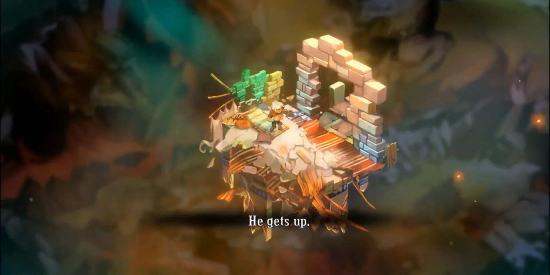 The Kid tỉnh dậy trong thế giới đổ nát của Bastion, mở đầu cho hành trình tìm kiếm hy vọng