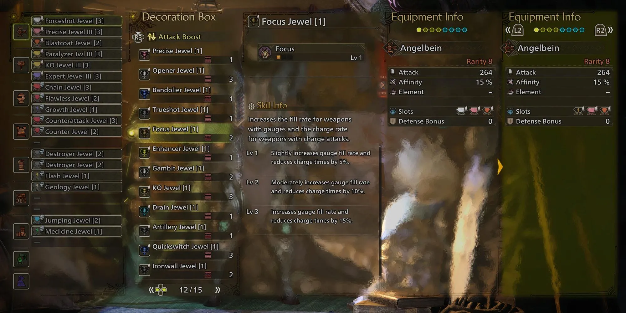 Trang sức Focus Jewel giúp tăng tốc độ nạp trong Monster Hunter Wilds