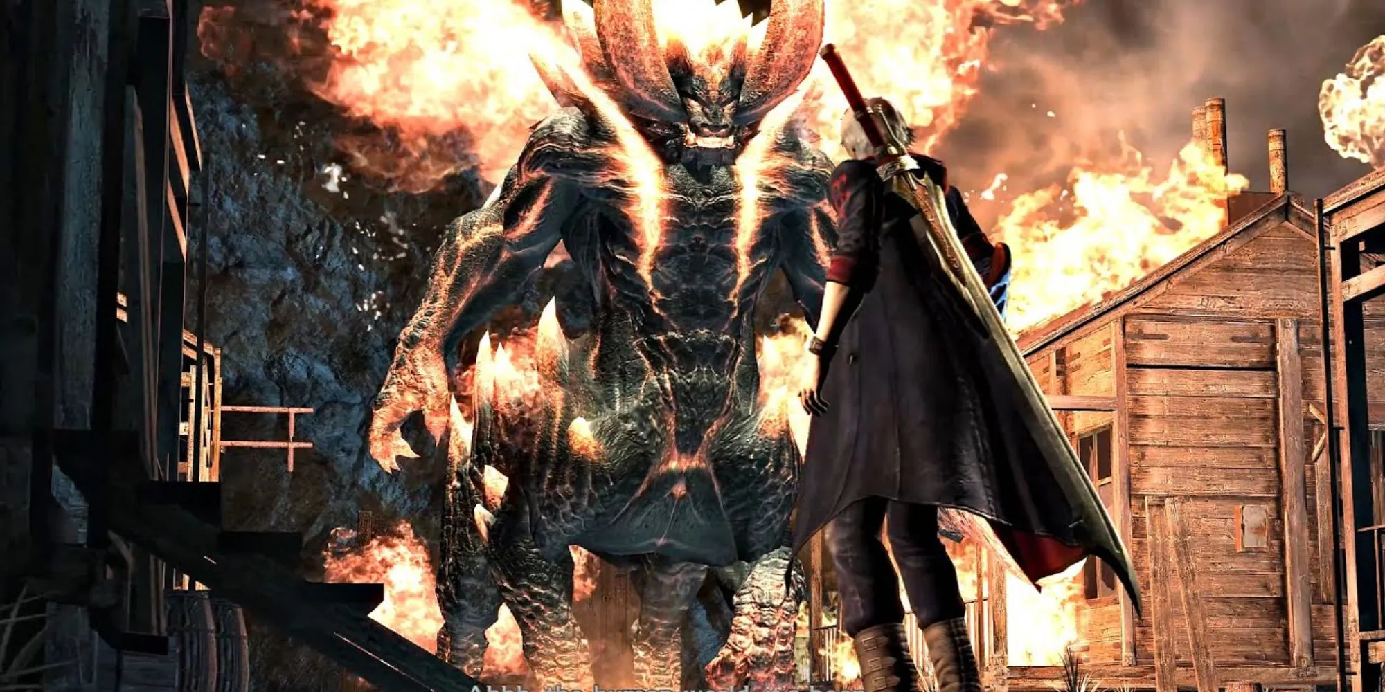 Trùm Berial rực lửa đối đầu người chơi trong Devil May Cry 4