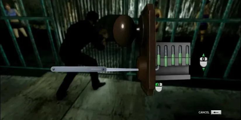 Wei Shen đang tập trung bẻ khóa một cách chuyên nghiệp trong Sleeping Dogs