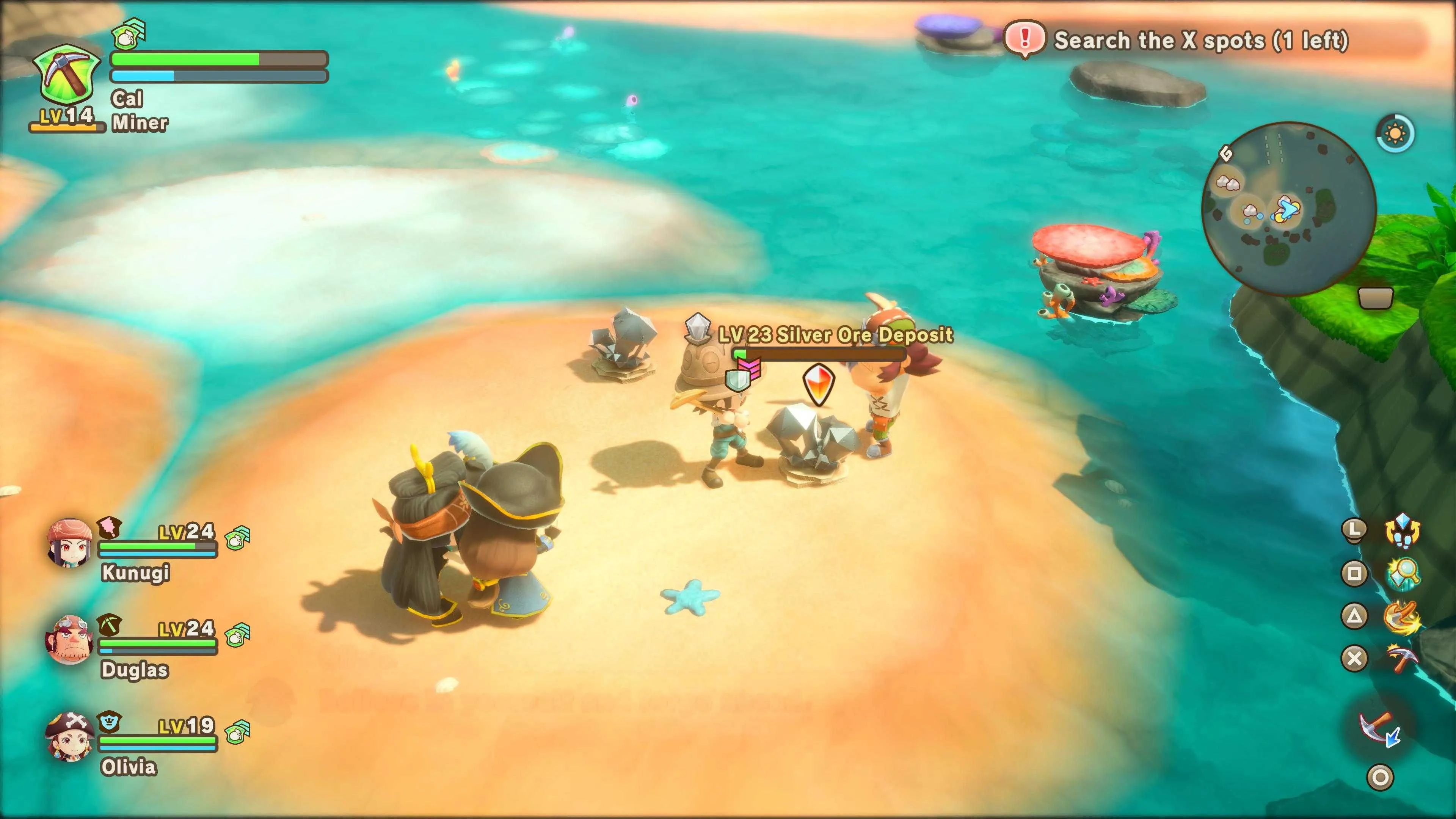 Hoạt động khai thác mỏ trong game Fantasy Life I