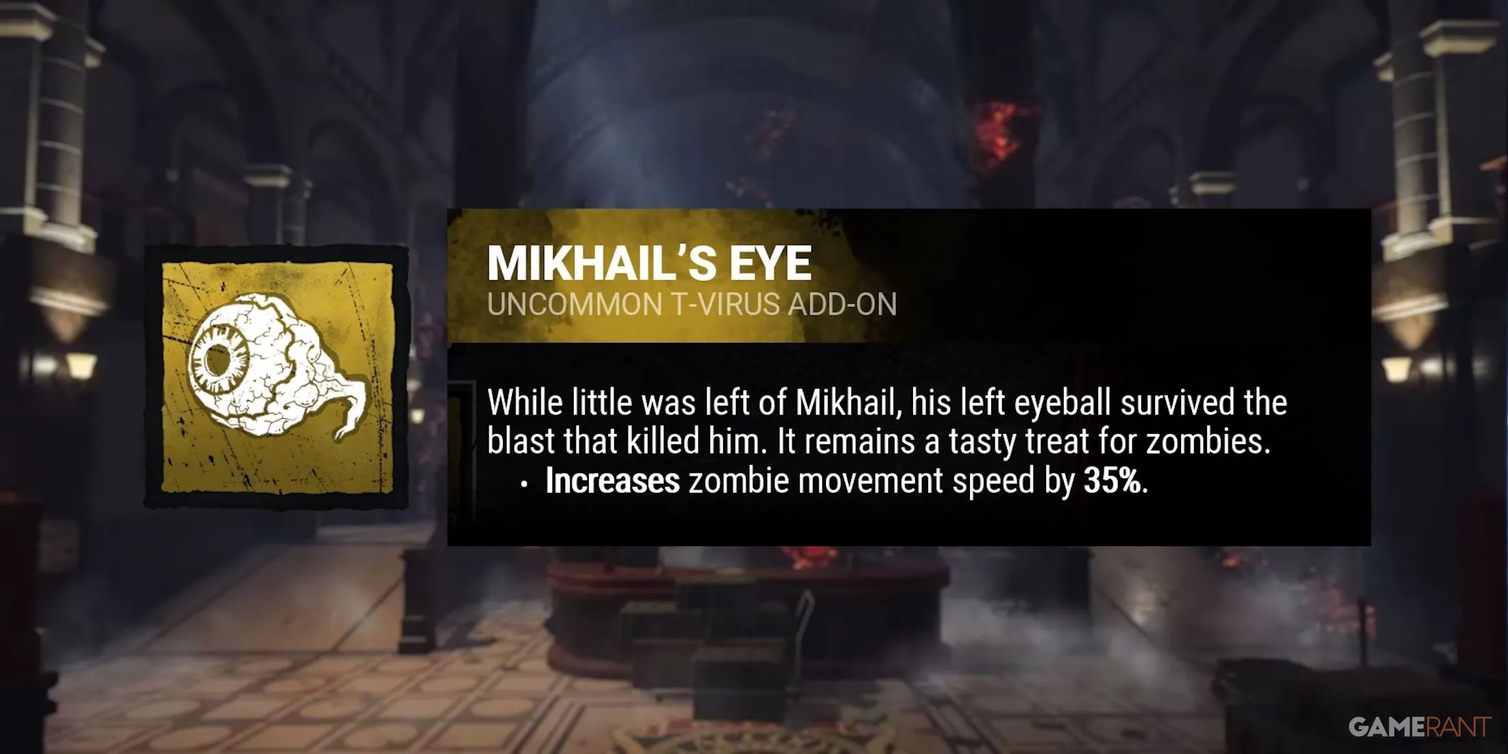 Add-on Mắt Của Mikhail (Mikhail's Eye) của Nemesis trong Dead by Daylight