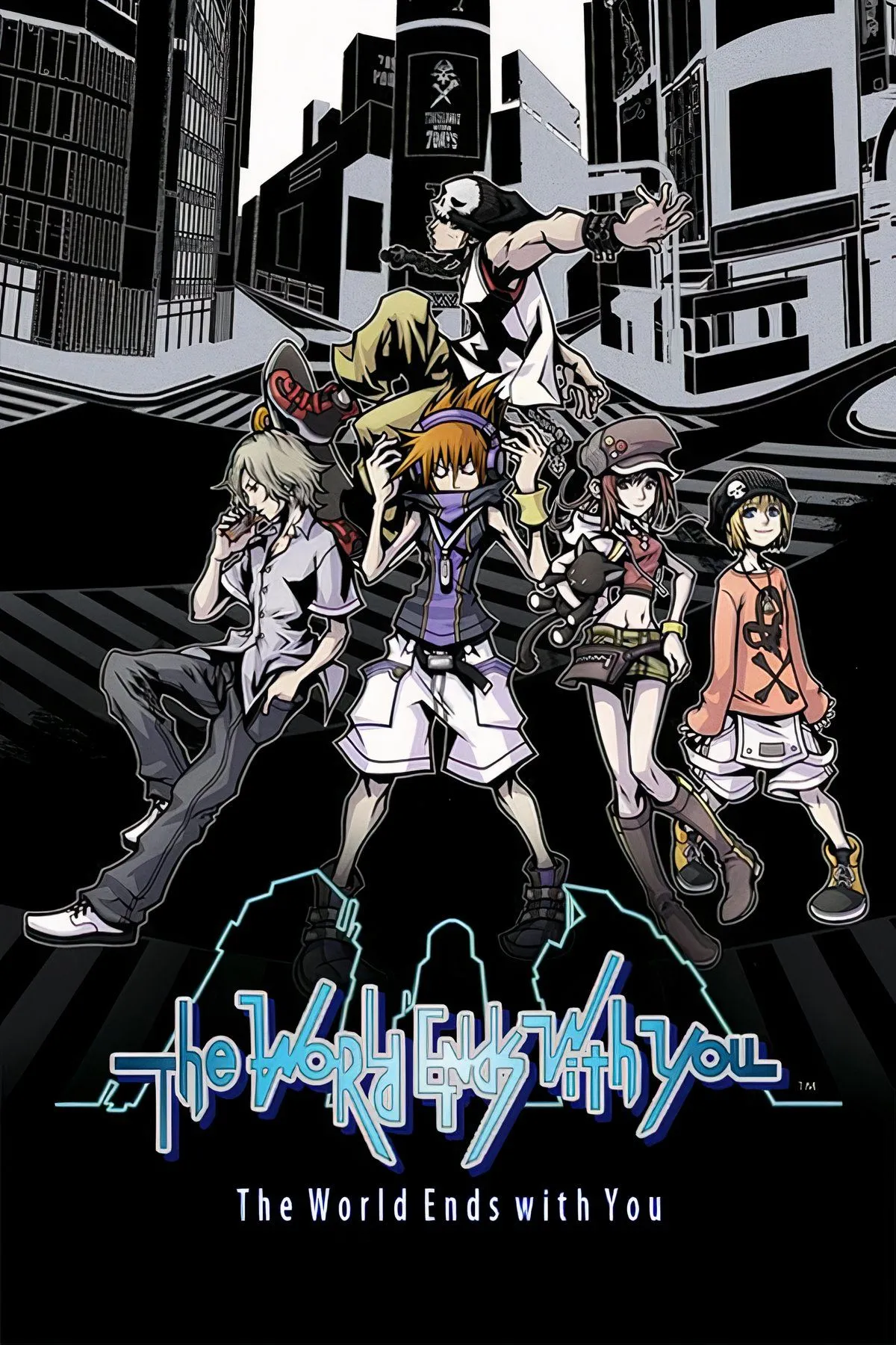 Ảnh bìa game The World Ends With You, một JRPG độc đáo trên Nintendo DS với lối chơi tận dụng màn hình kép và cảm ứng, lấy bối cảnh khu Shibuya hiện đại.