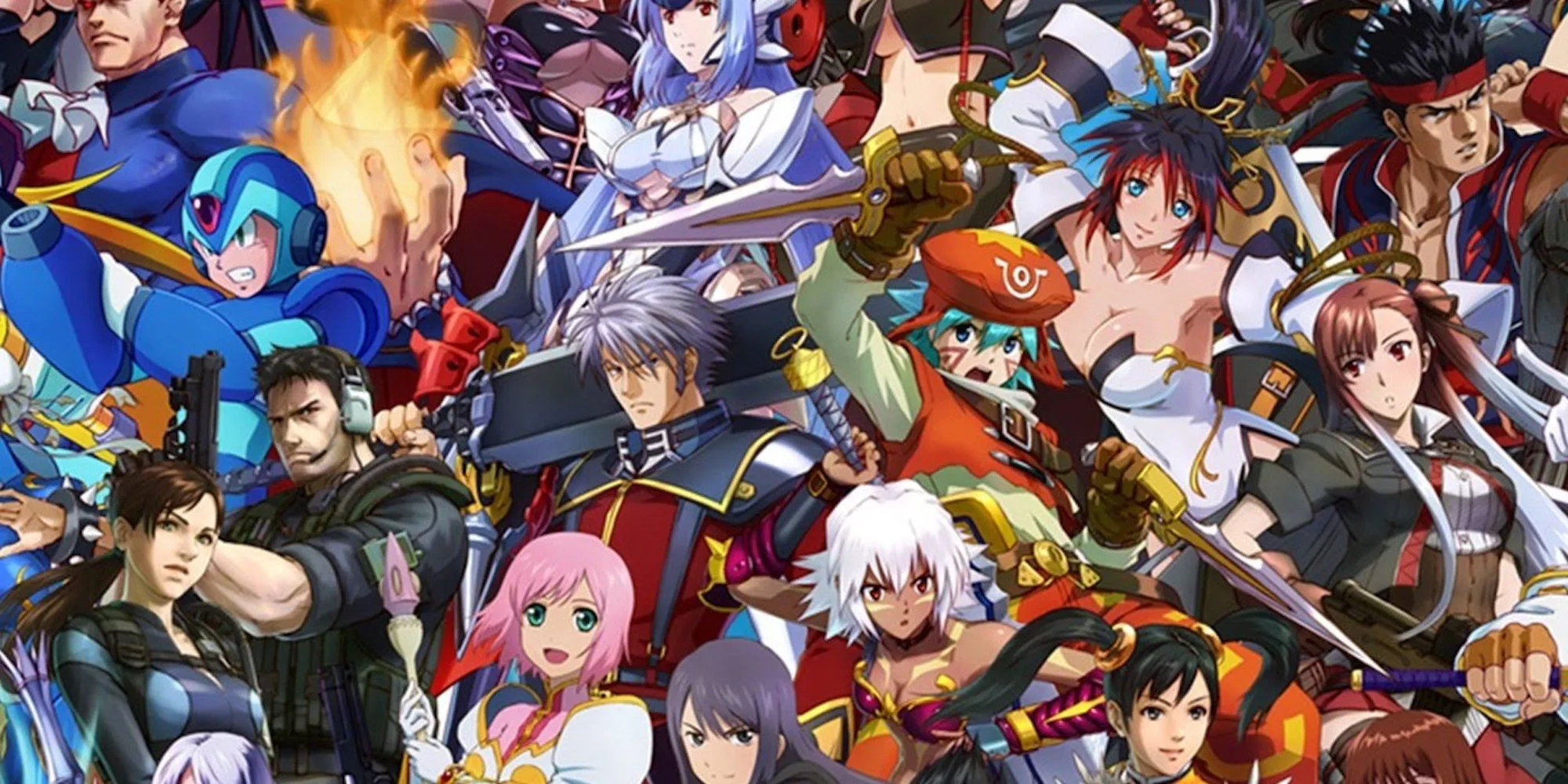 Ảnh quảng bá Project X Zone với dàn nhân vật crossover đông đảo