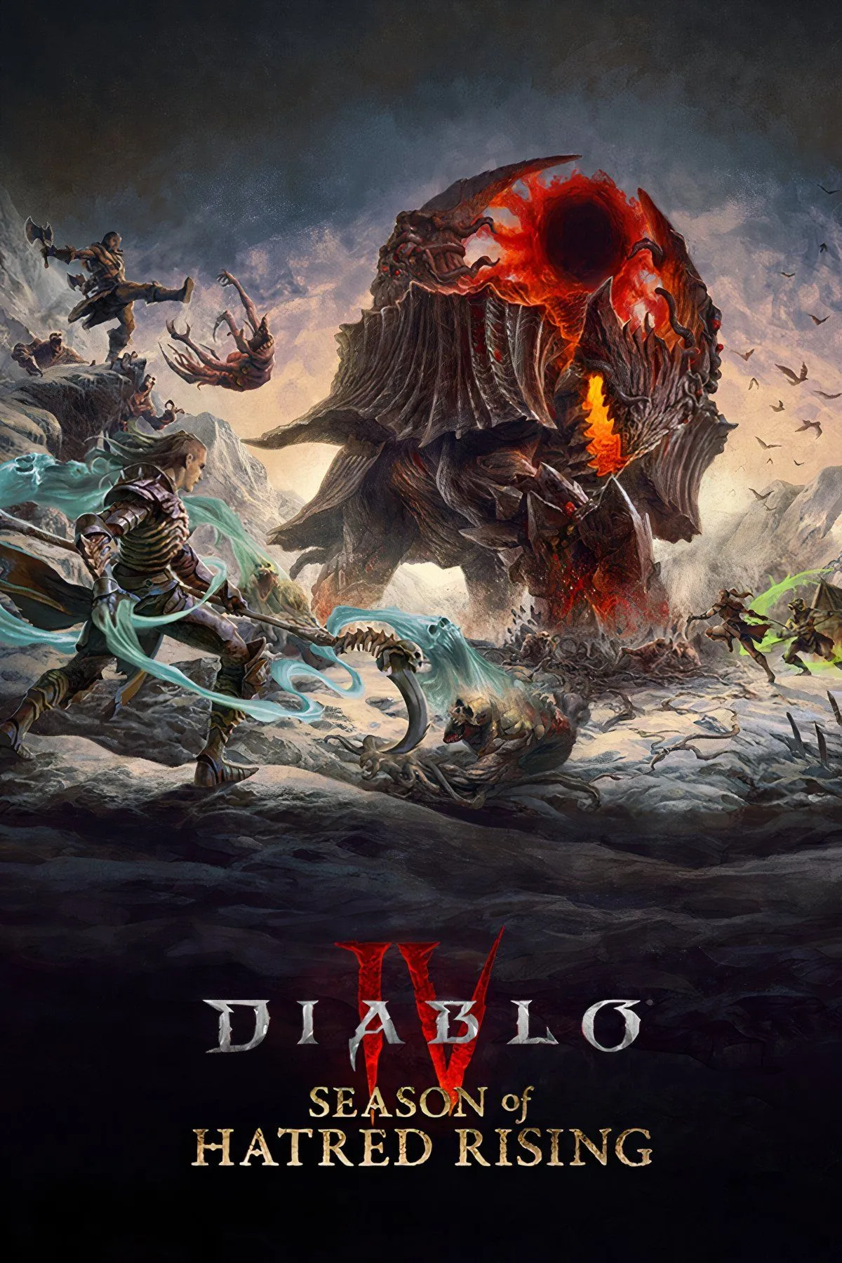 Bìa game Diablo 4 với tông màu u tối nhưng lôi cuốn, mời gọi game thủ khám phá thế giới Sanctuary đầy bí ẩn