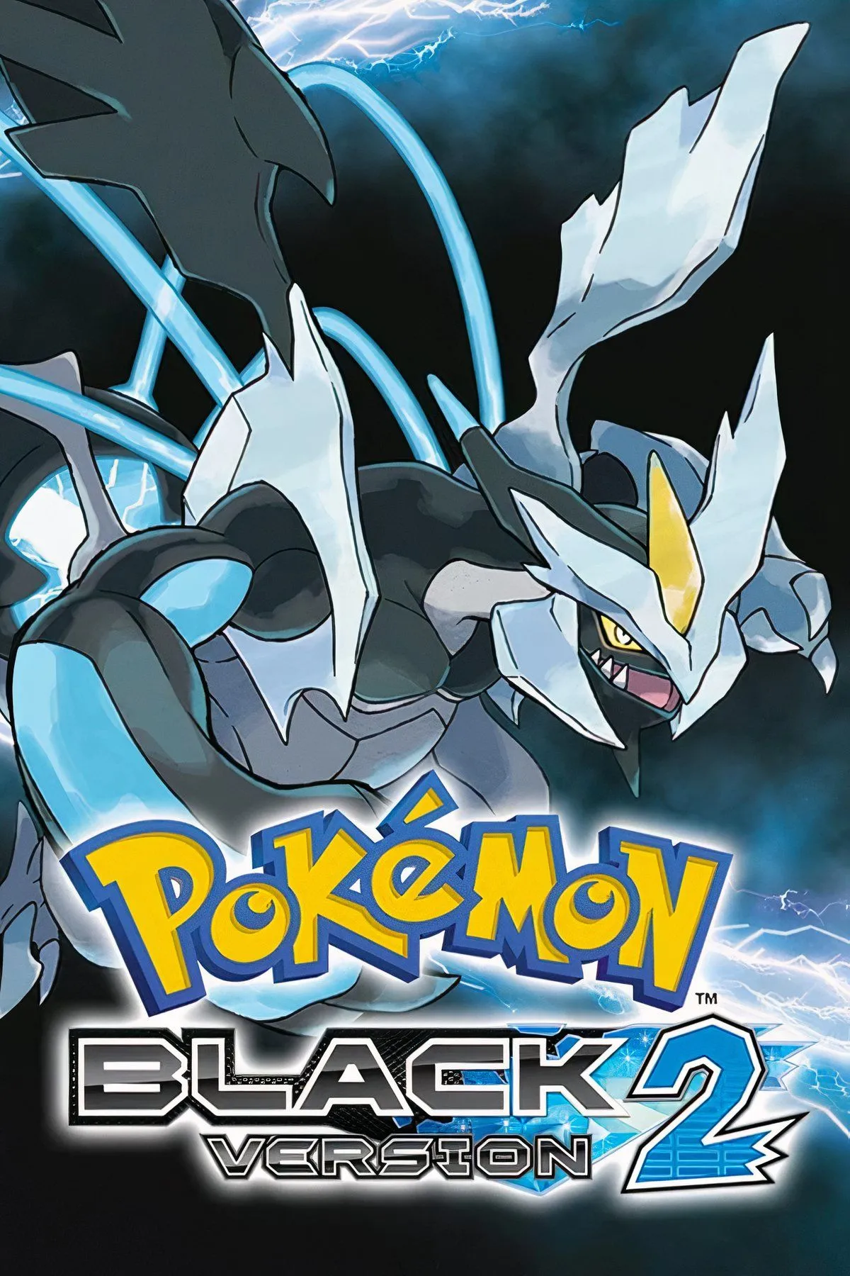 Bìa game Pokémon Black 2, minh họa phong cách đồ họa sprite và thế giới phiêu lưu đầy màu sắc của vùng Unova.