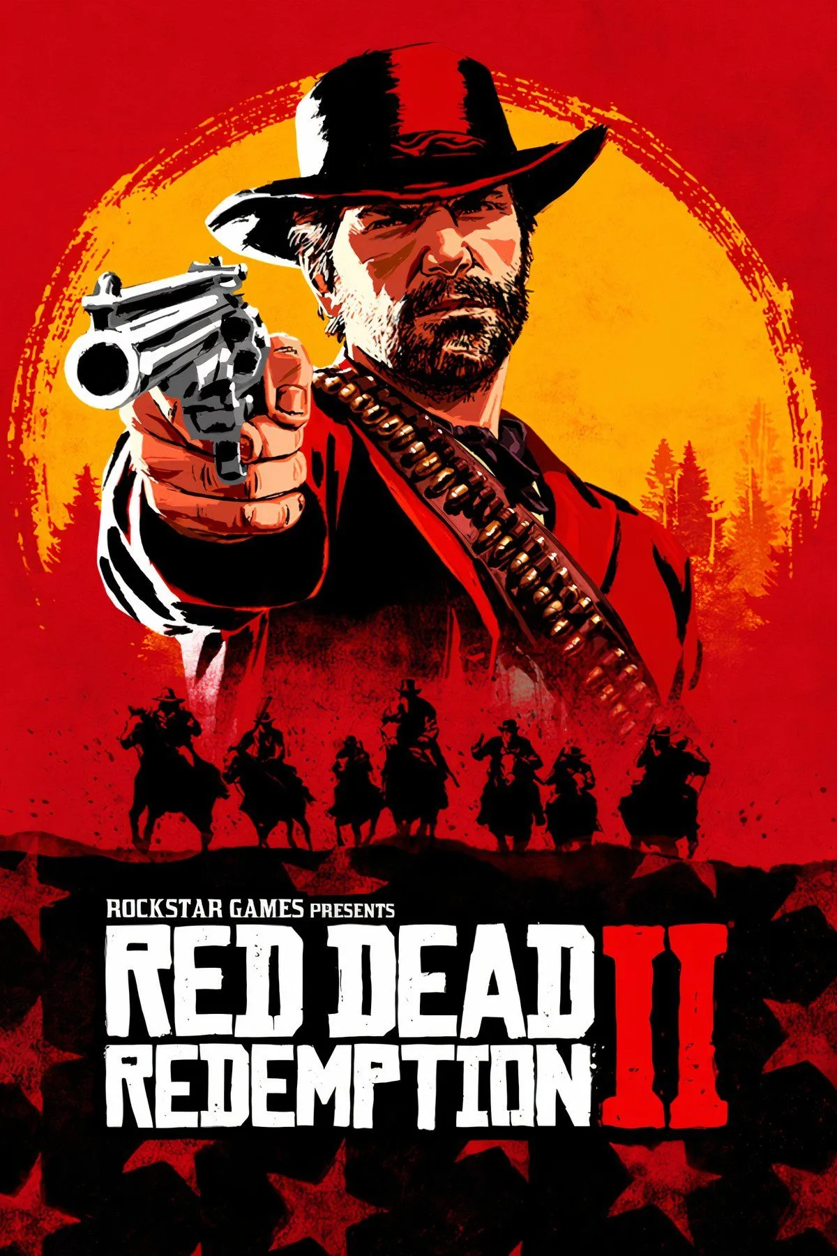 Bìa game Red Dead Redemption 2 với Arthur Morgan và thế giới miền Tây hoang dã