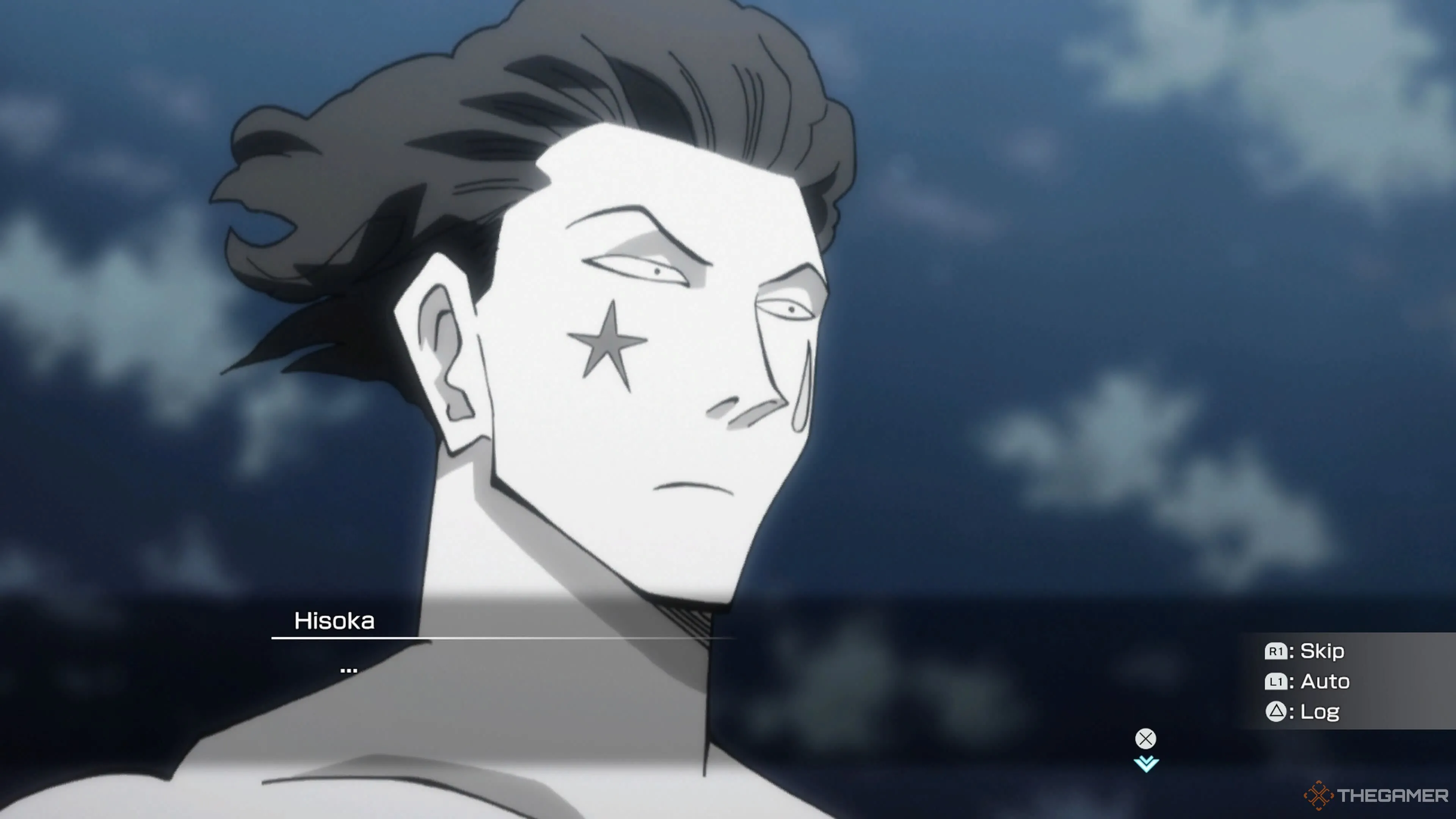 Biểu cảm bất ngờ của Hisoka trong Hunter x Hunter: Nen x Impact, thể hiện những khoảnh khắc đặc trưng của nhân vật phản diện quyến rũ này.