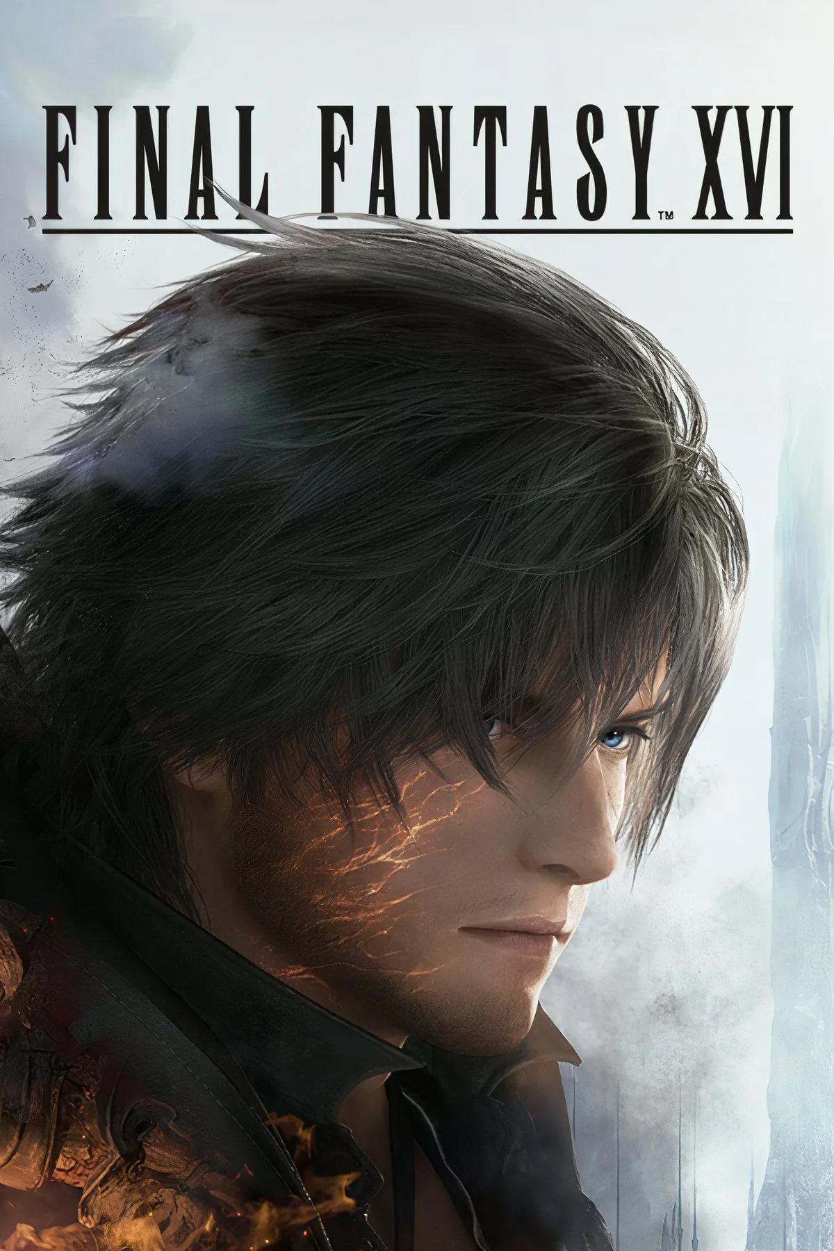 Clive Rosfield đang đứng trên một con rồng trong Final Fantasy 16