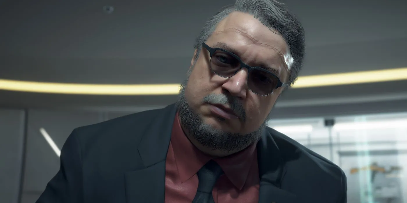 Deadman, nhân vật được lấy cảm hứng từ Guillermo del Toro trong Death Stranding, một ví dụ về tên nhân vật trực diện và biểu tượng của Hideo Kojima.