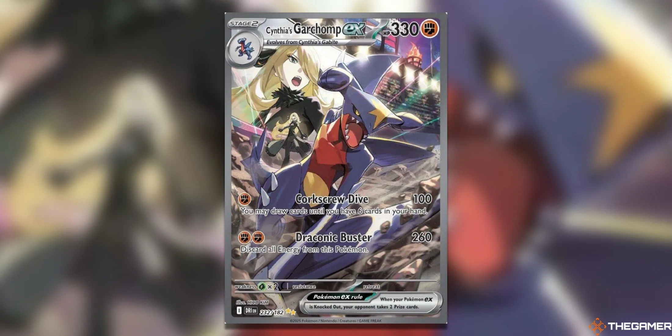 Garchomp ex của Cynthia thể hiện sức mạnh trong trận chiến