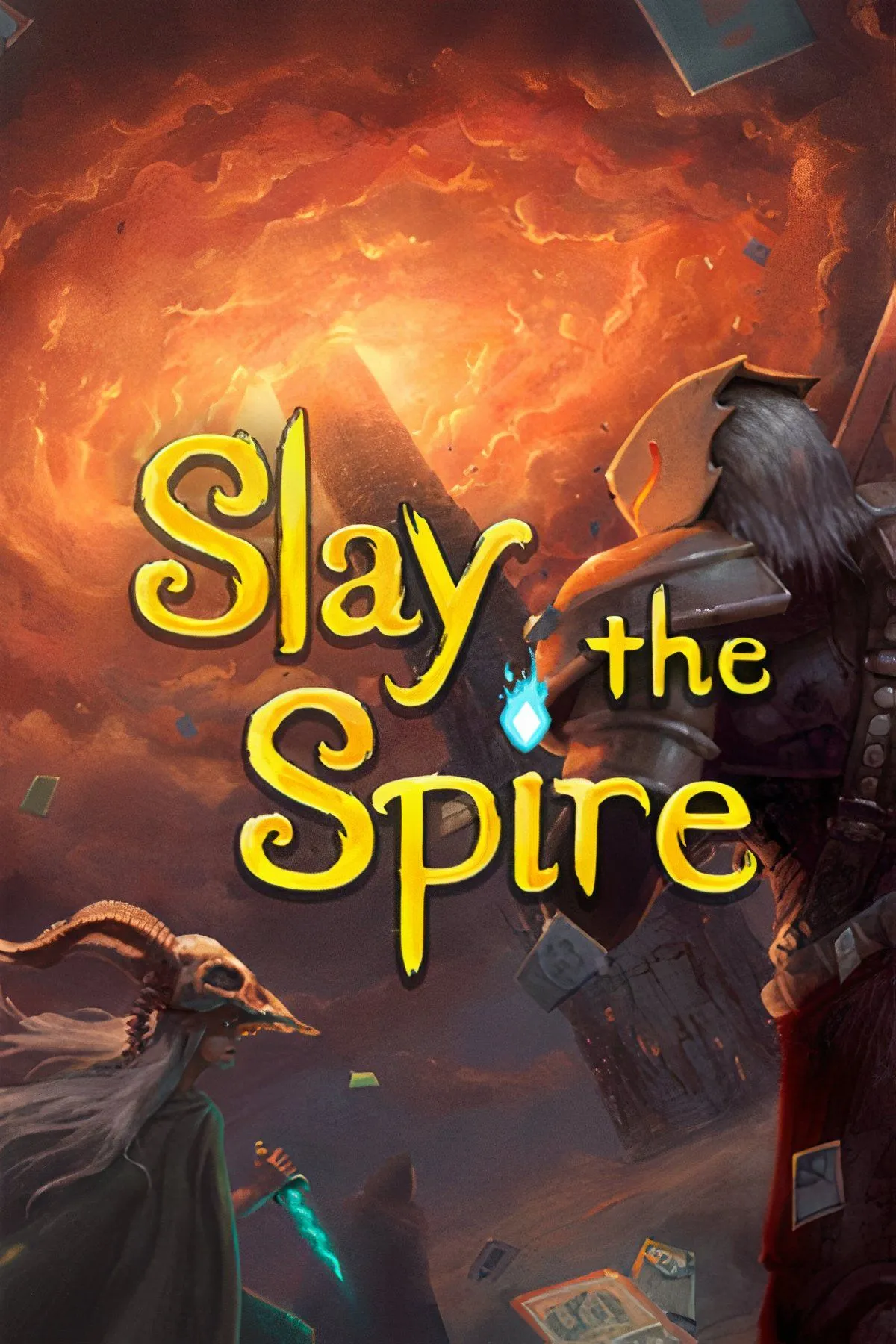 Giao diện chiến đấu thẻ bài trong Slay the Spire, cho thấy nhân vật và các lựa chọn thẻ bài chiến thuật.