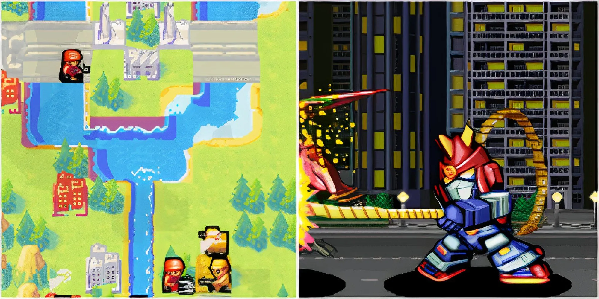 Hai trận chiến khác nhau trong Advance Wars Dual Strike và Super Robot Wars L