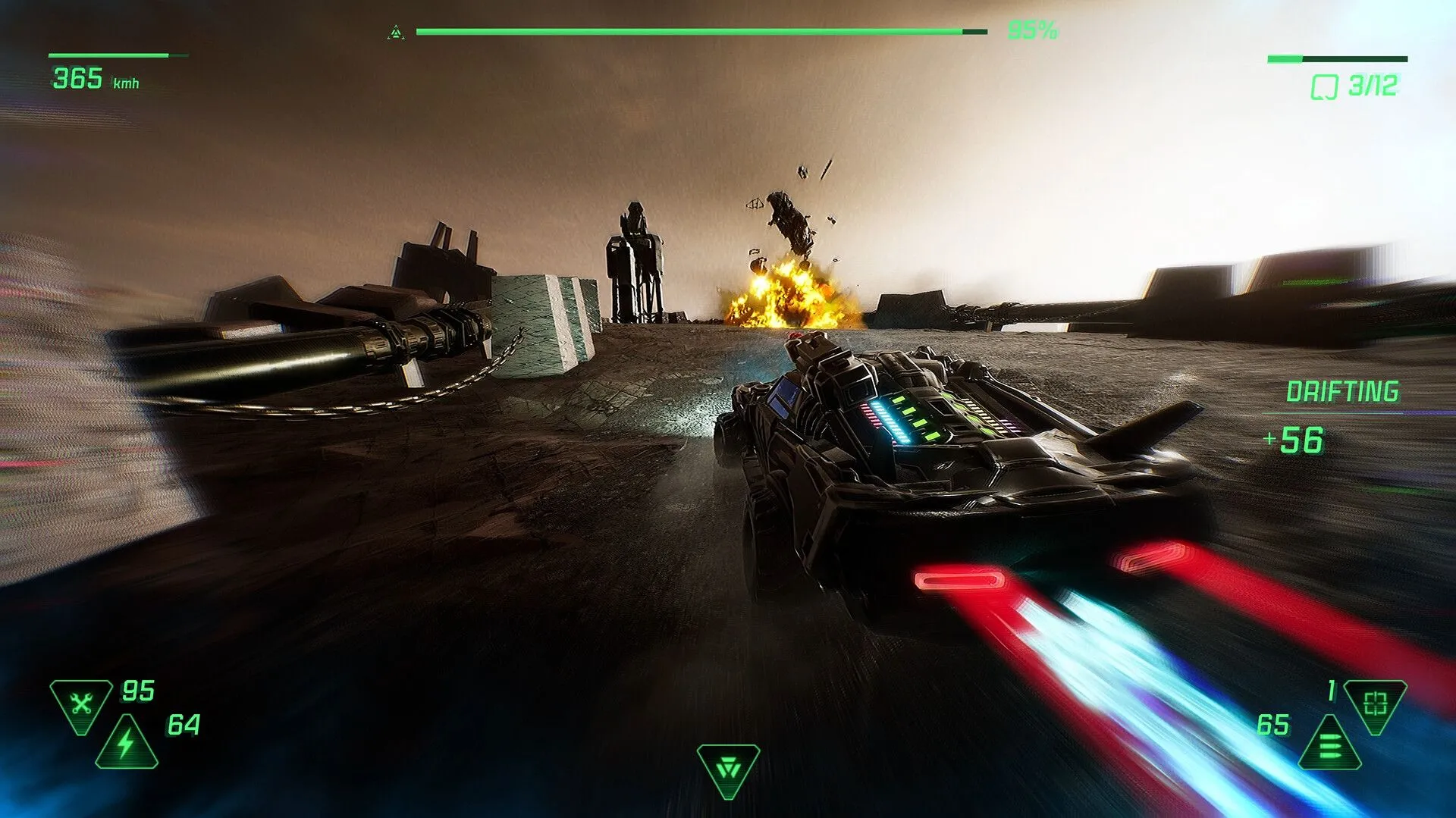Hình ảnh gameplay Fatal Run 2089: Xe chiến đấu trên đường đua hậu tận thế, giới thiệu đồ họa Unreal Engine 5