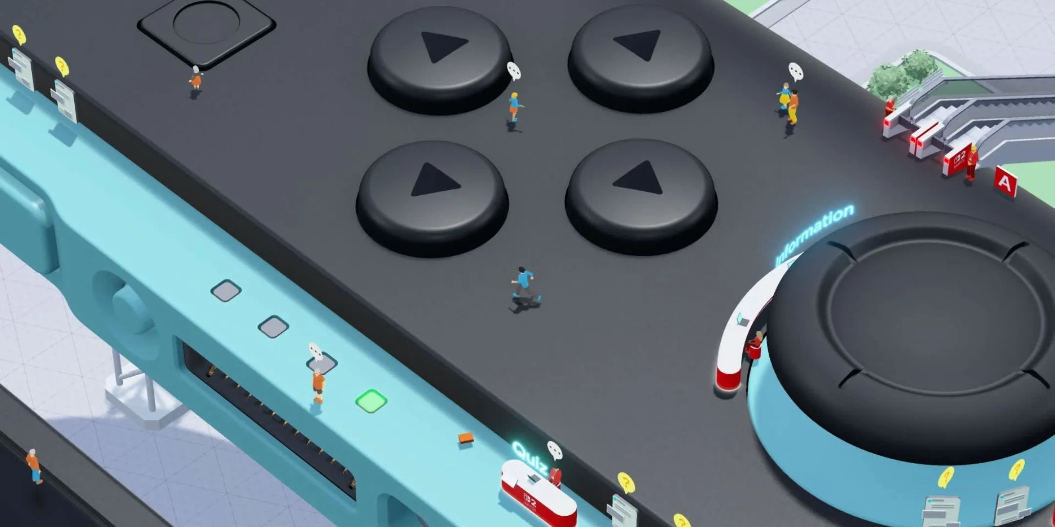 Hình ảnh một hình đại diện đang khám phá thế giới trong Nintendo Switch 2 Welcome Tour, tựa game giới thiệu hệ thống mới.