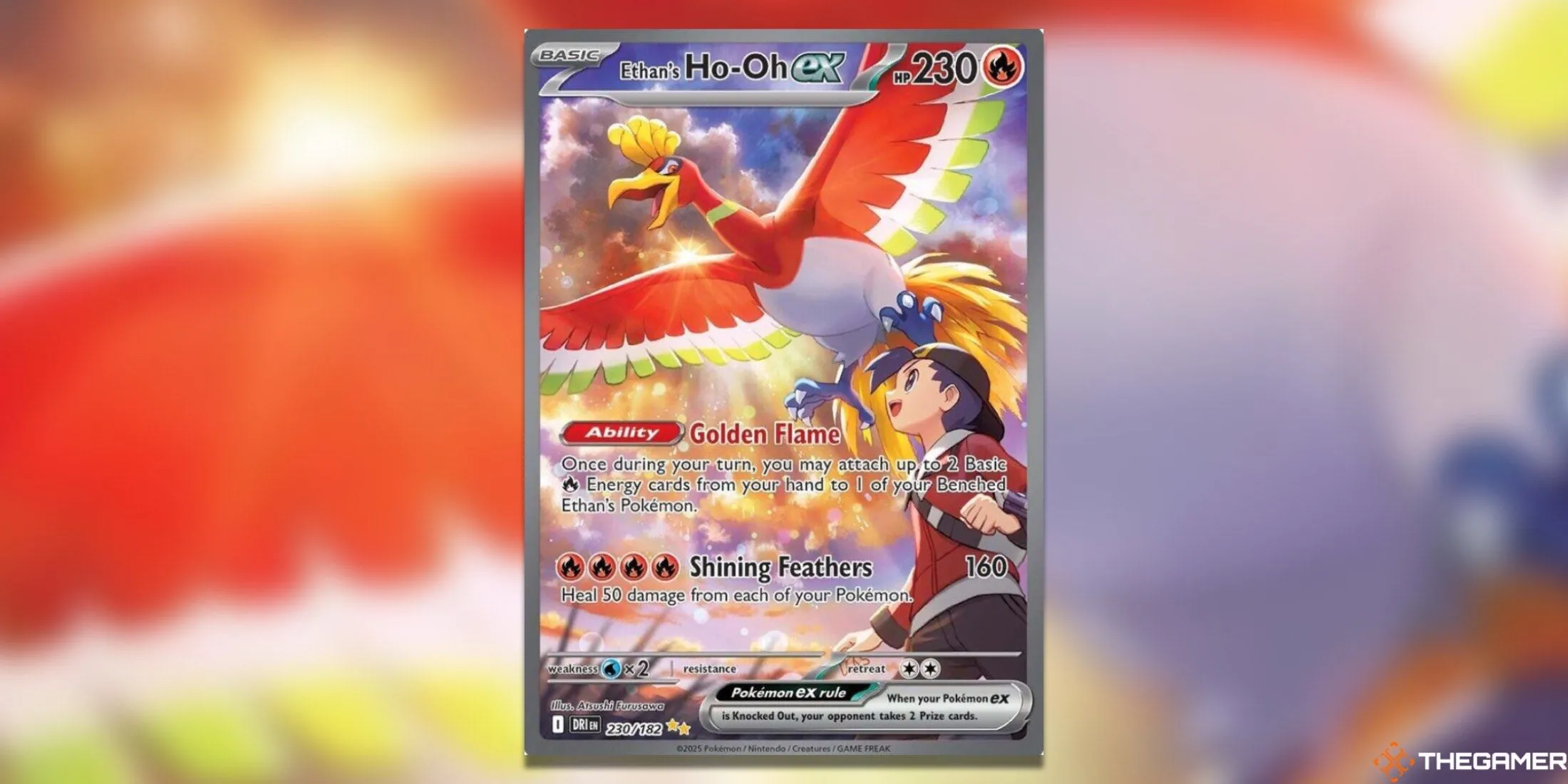 Ho-Oh ex của Ethan rực rỡ trong thẻ Special Illustration Rare
