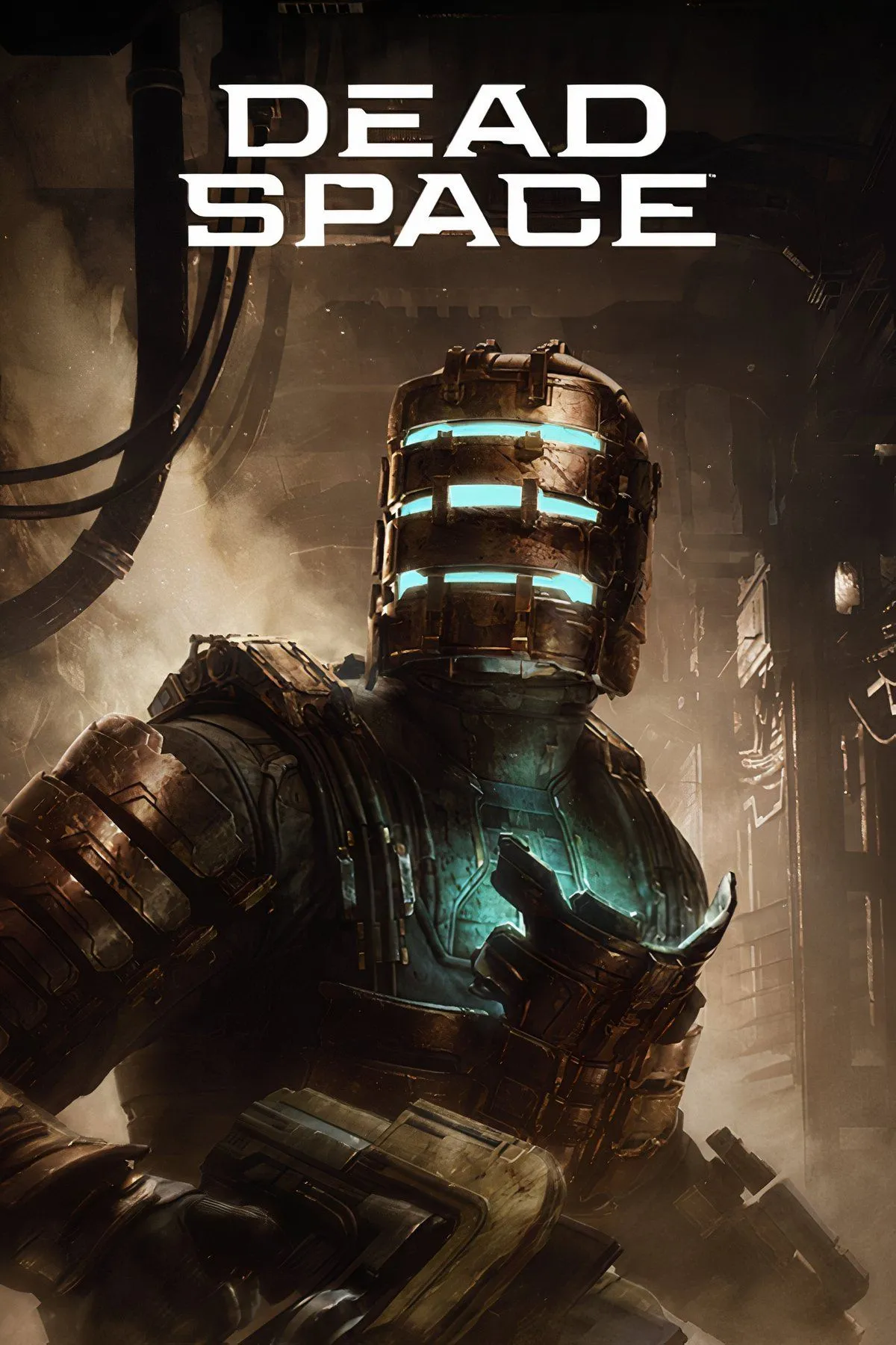 Isaac Clarke đối mặt với một Necromorph đáng sợ trong môi trường tối tăm, căng thẳng của Dead Space Remake (2023).