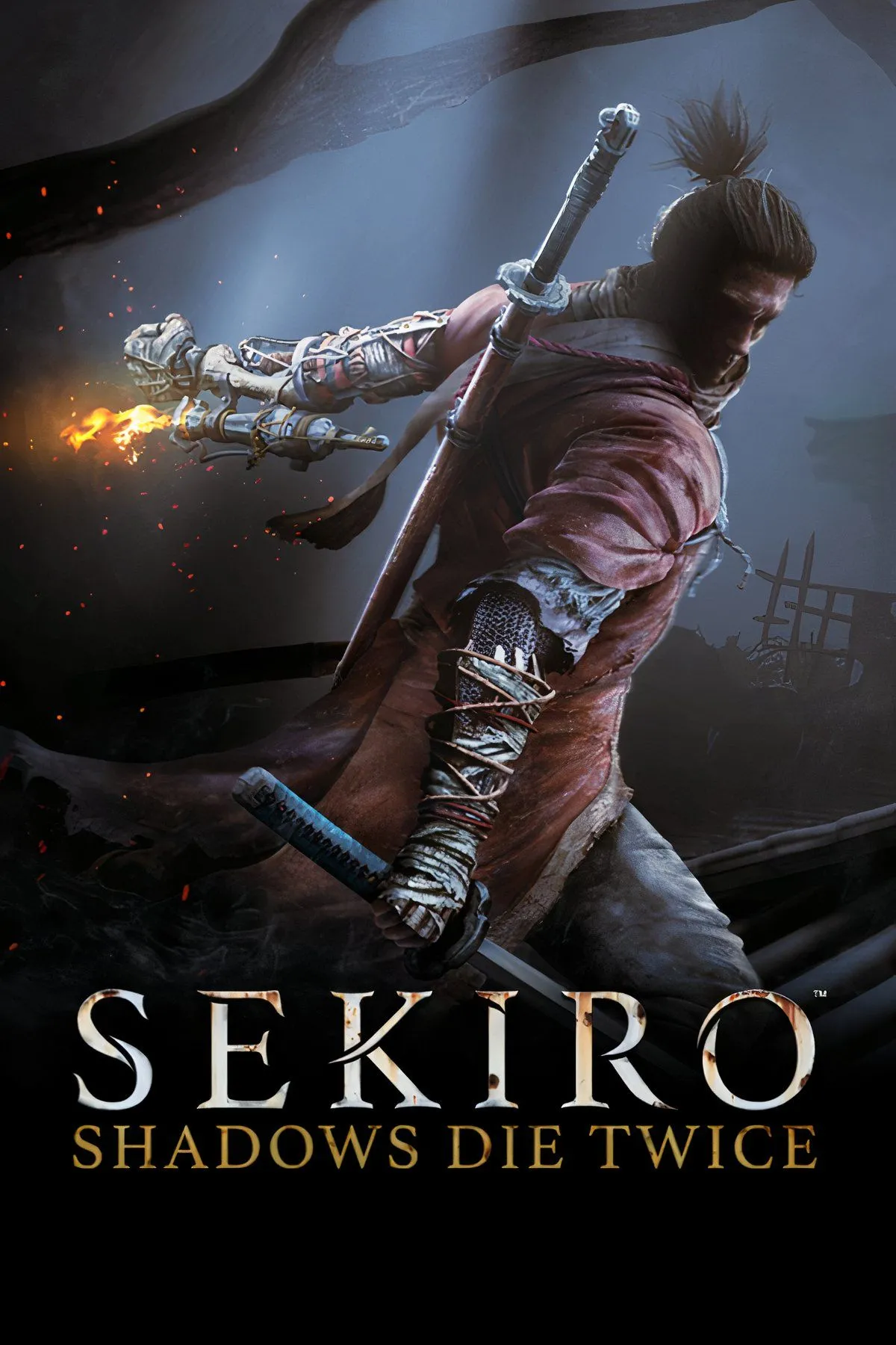 Isshin the Sword Saint, trùm cuối của Sekiro: Shadows Die Twice, đứng với kiếm trên tay.
