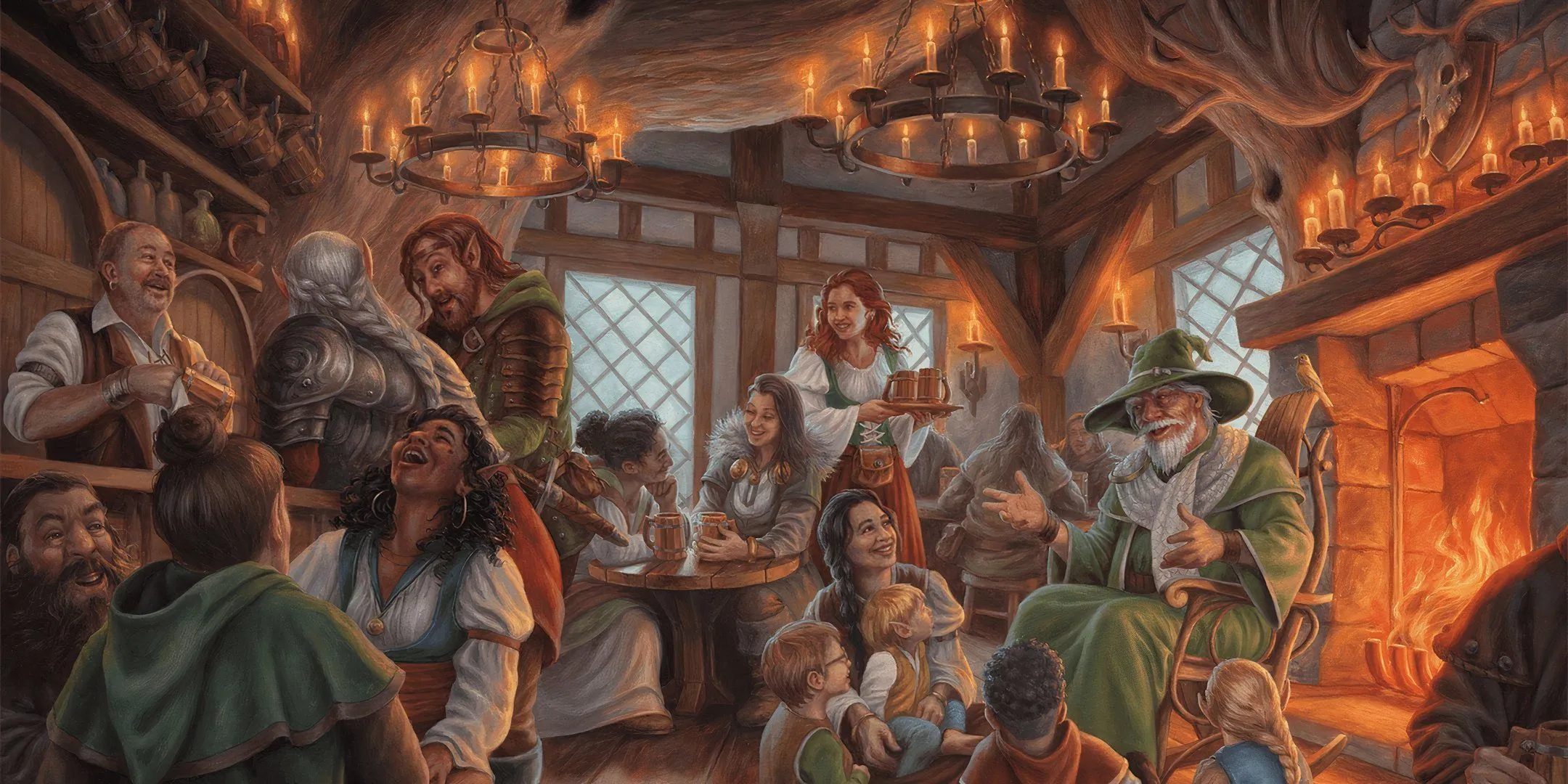 Không gian bên trong một quán rượu Dragonlance huyền thoại trong thế giới Dungeons &amp; Dragons