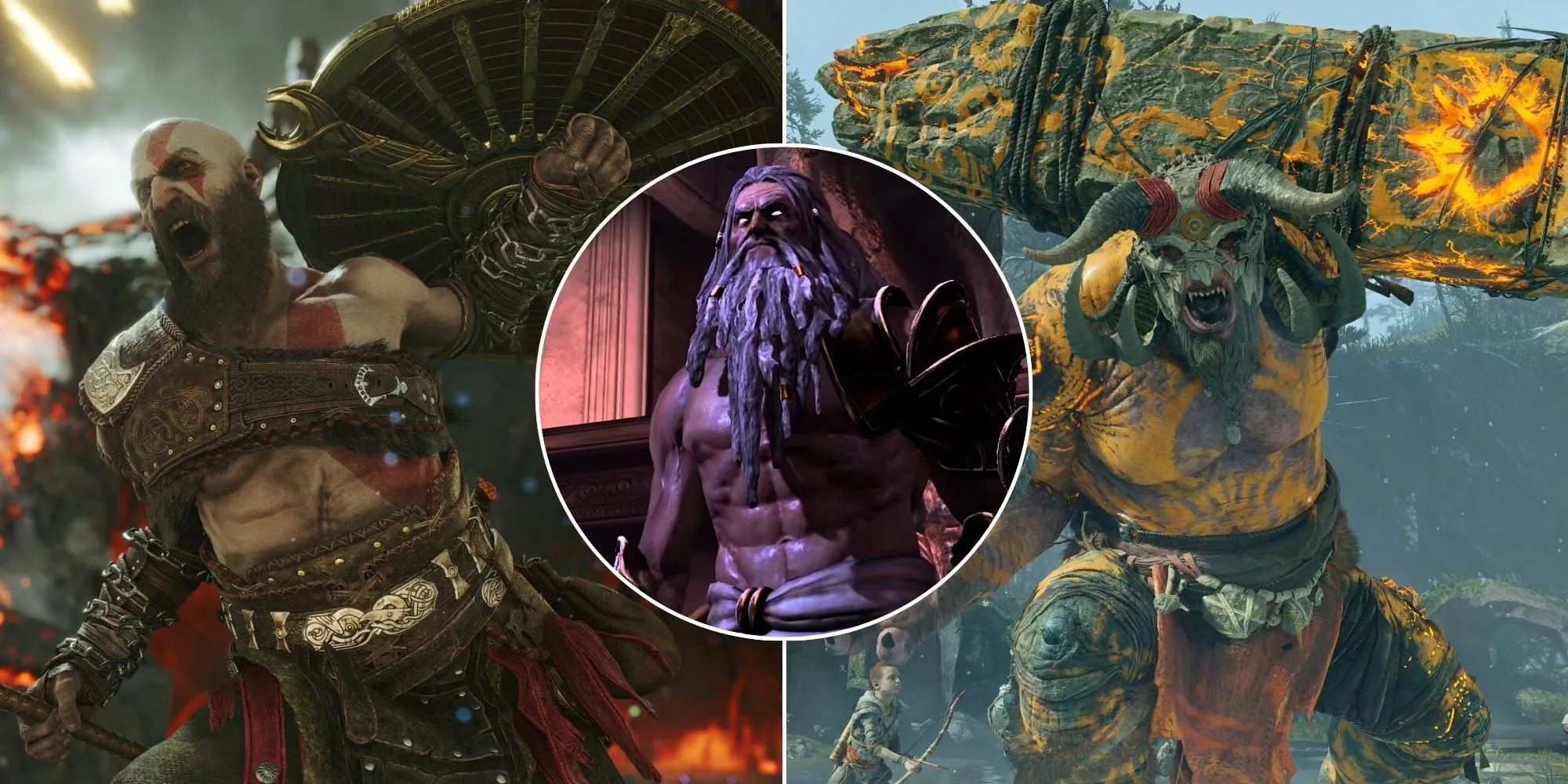 Kratos cùng Atreus và biểu tượng rìu Leviathan từ God of War