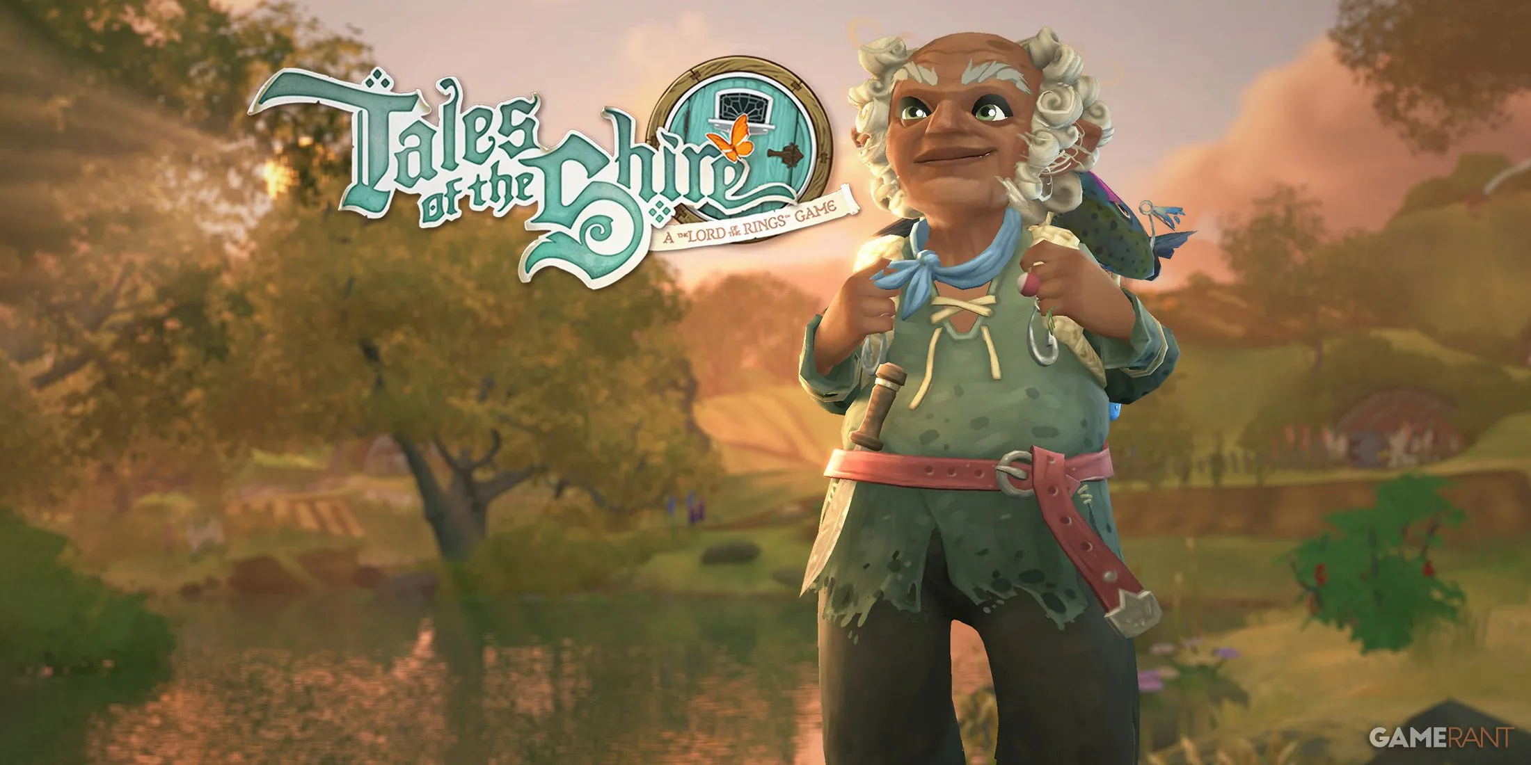 Lão Noakes đang câu cá tại làng Bywater trong game Tales of the Shire A The Lord of the Rings, mô tả cuộc sống bình dị của người Hobbit