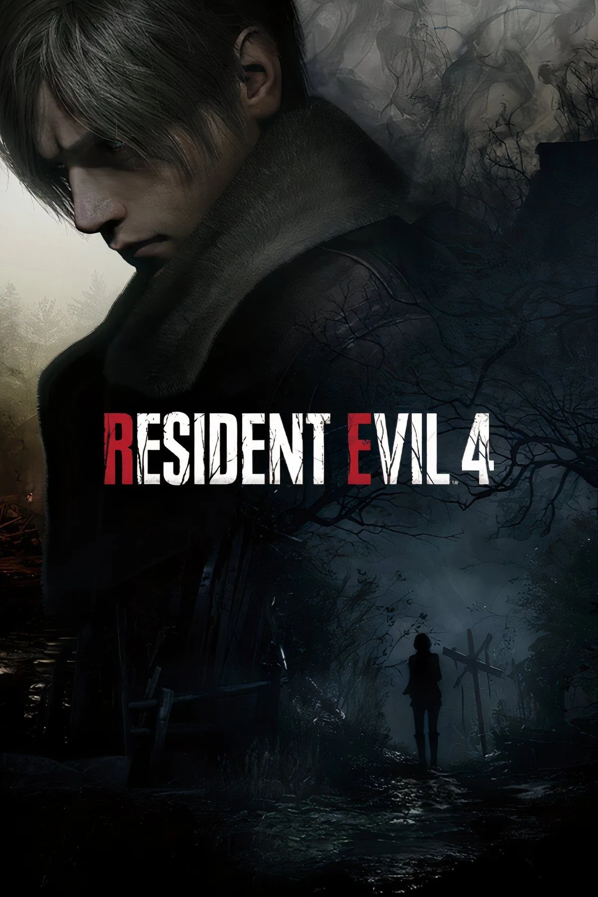 Leon S. Kennedy chiến đấu chống lại một nhóm Ganados trong một ngôi làng u ám của Resident Evil 4 Remake.