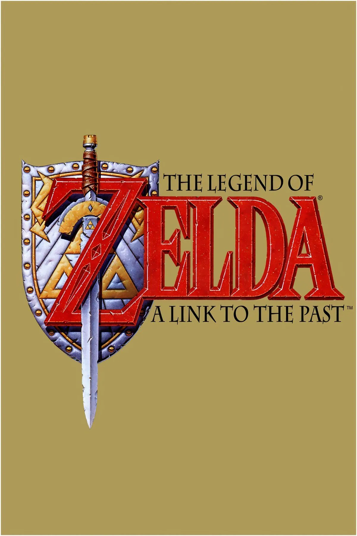 Link trong The Legend of Zelda: A Link to the Past, cầm kiếm và khiên