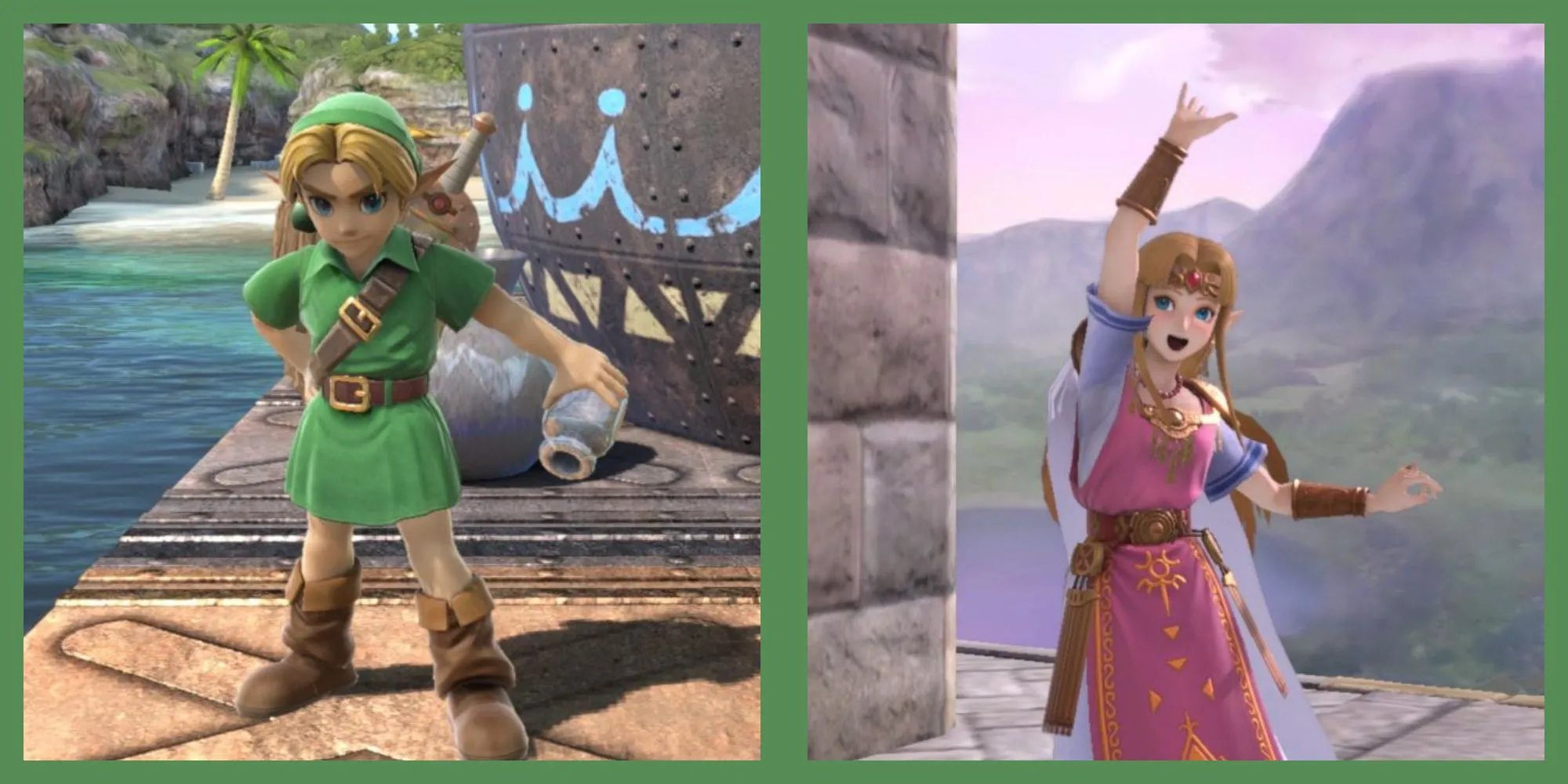 Link và Công chúa Zelda trong game Super Smash Bros. tỏa sáng với sức mạnh Triforce